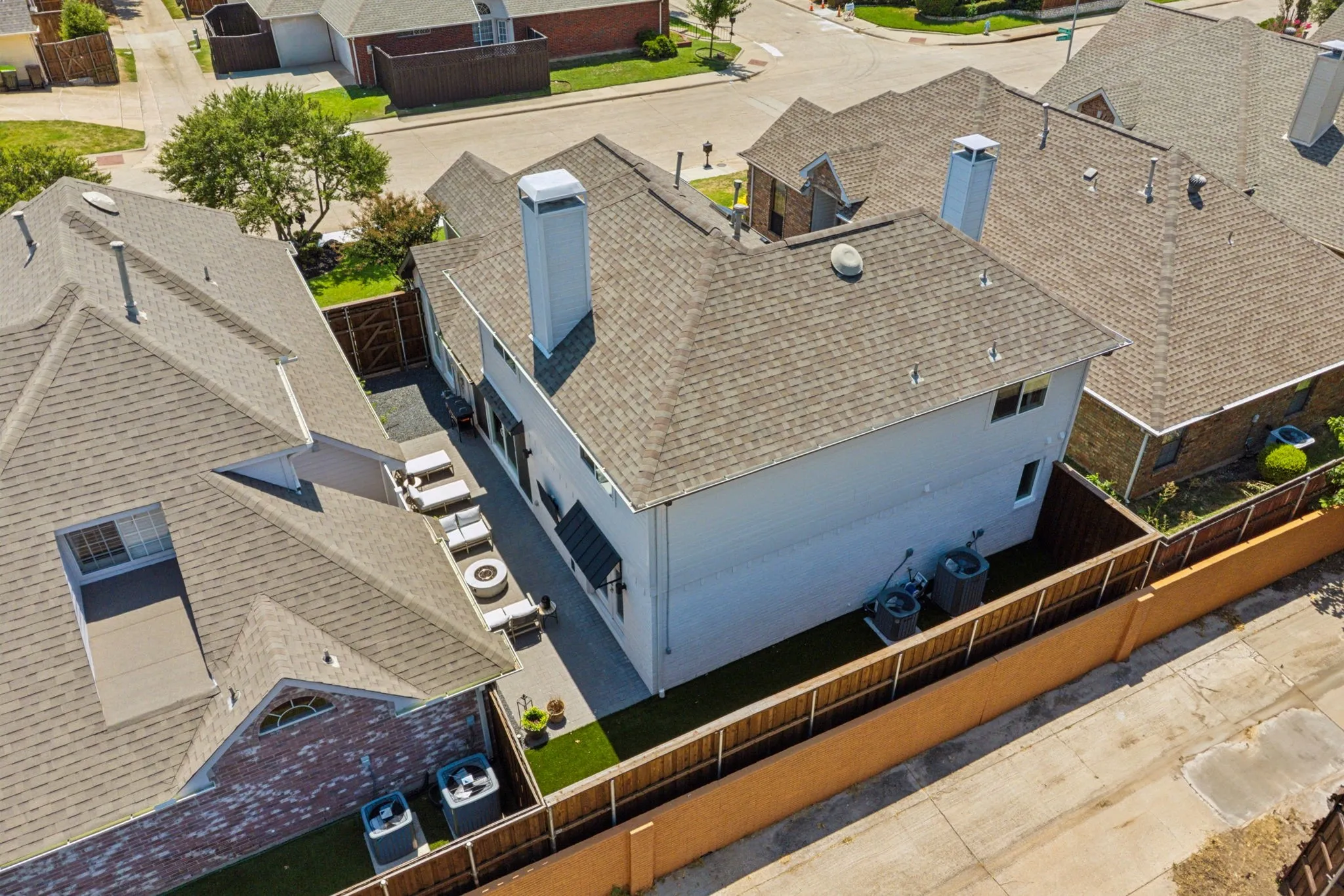 View from above of property