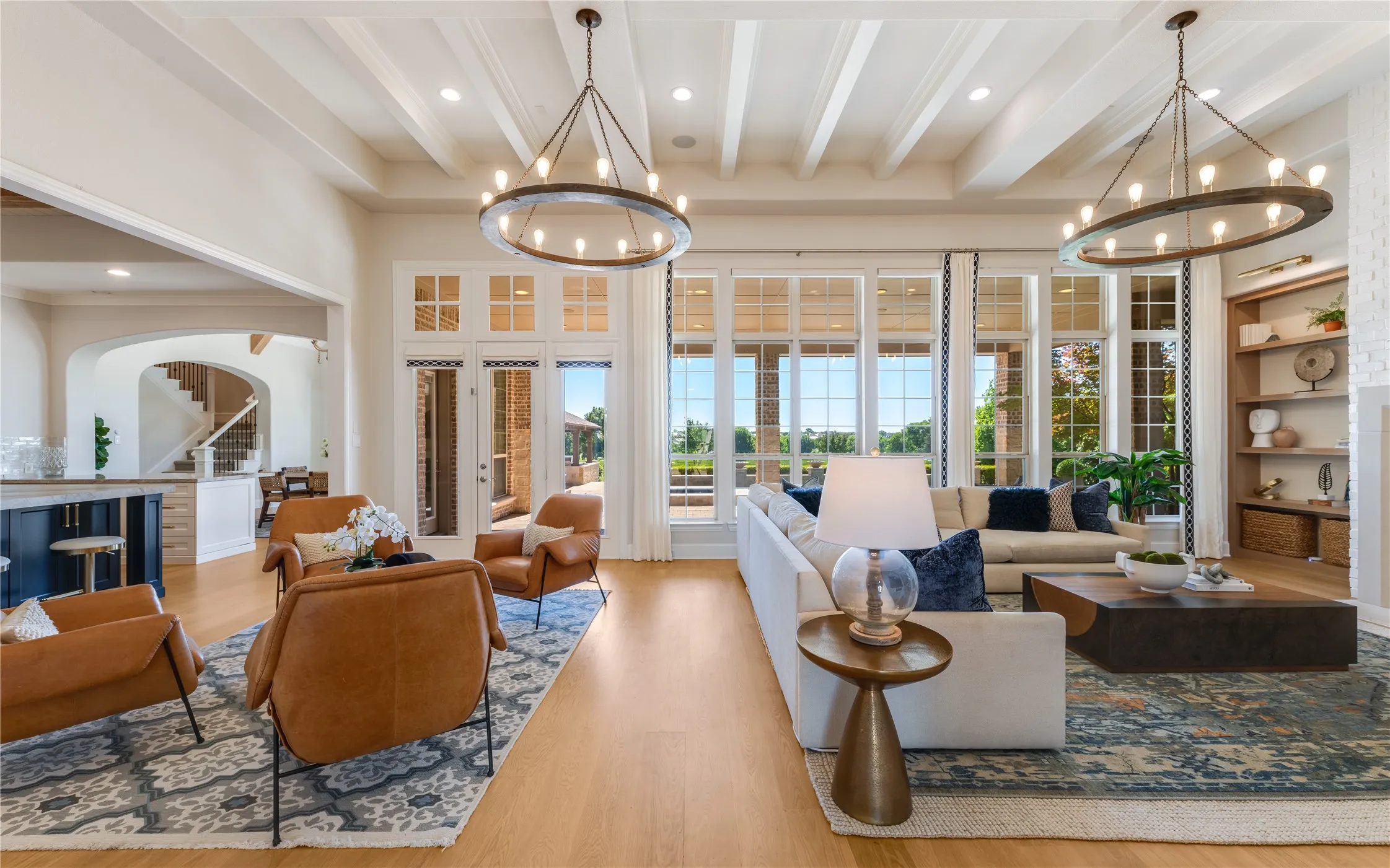 Additional smart home features: a server room with wired Ethernet & WIFI throughout the home, automated light switches including one-touch scenes, remote controlled front door & garage doors, outdoor Nest security cameras.