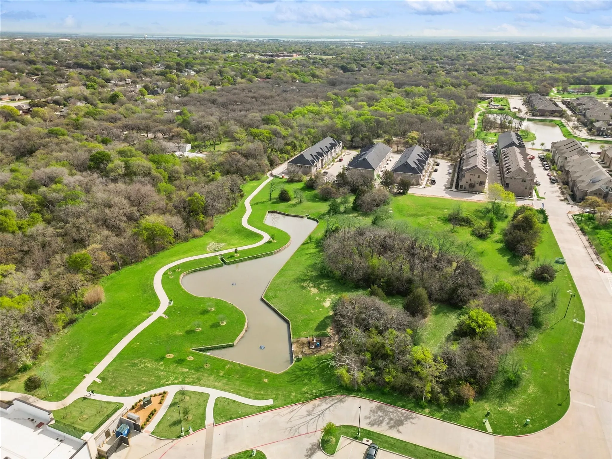 Birds eye view of property