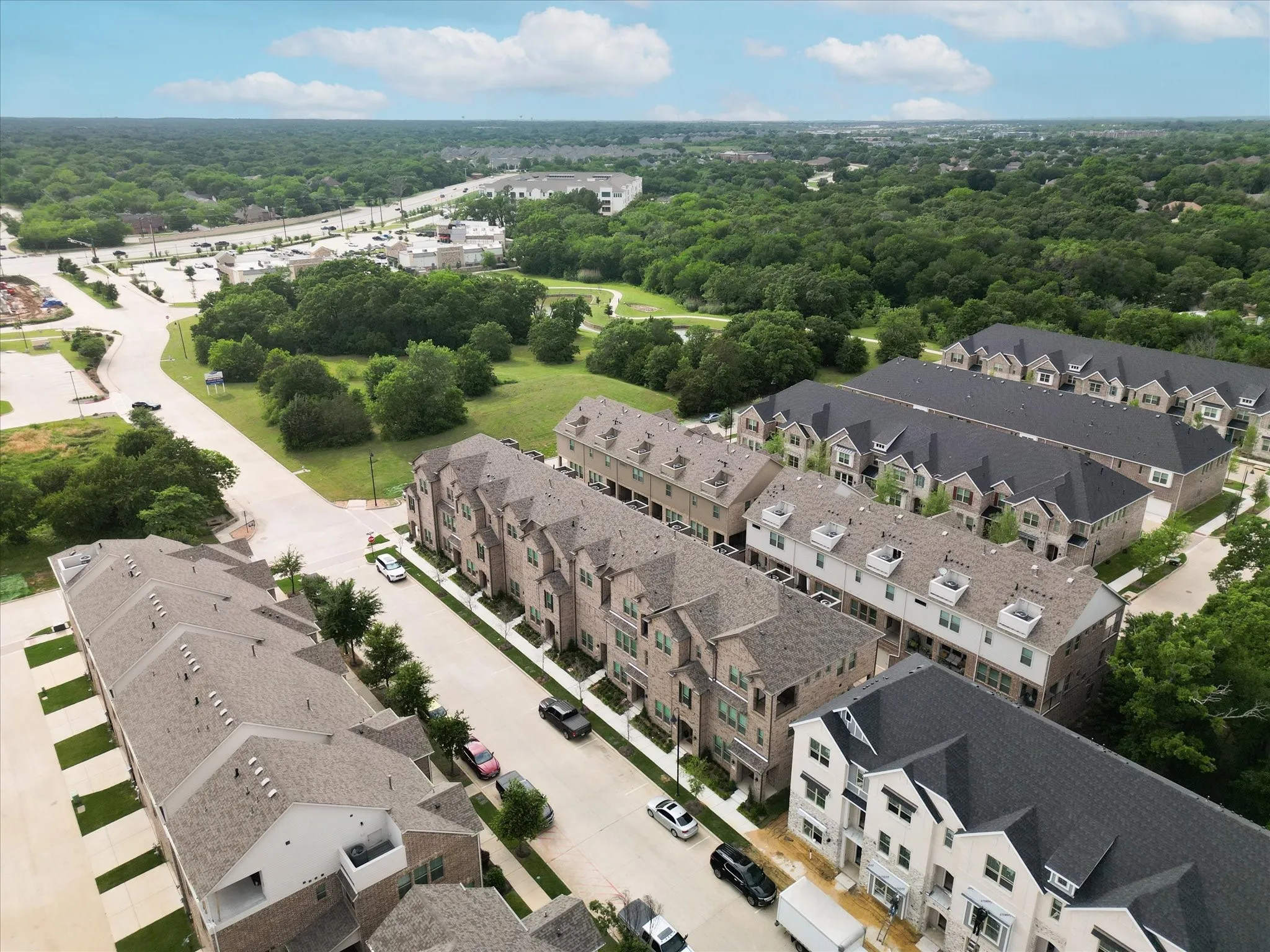 Drone / aerial view with a residential view