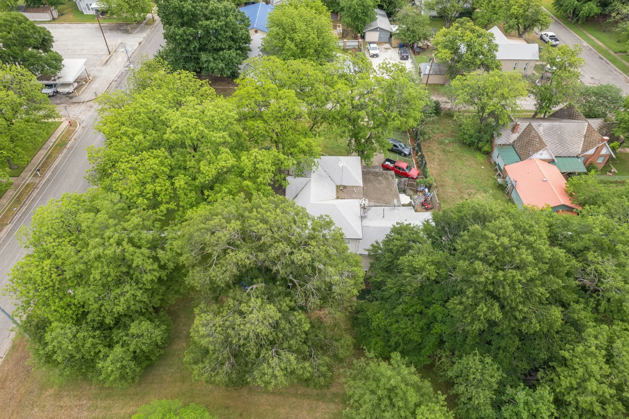Aerial view with a residential view