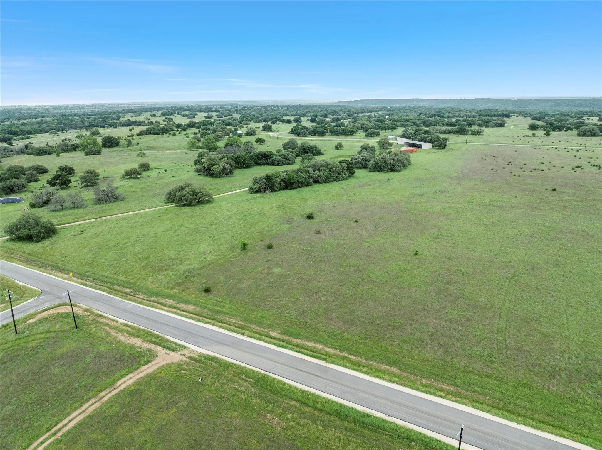 Aerial view with a rural view