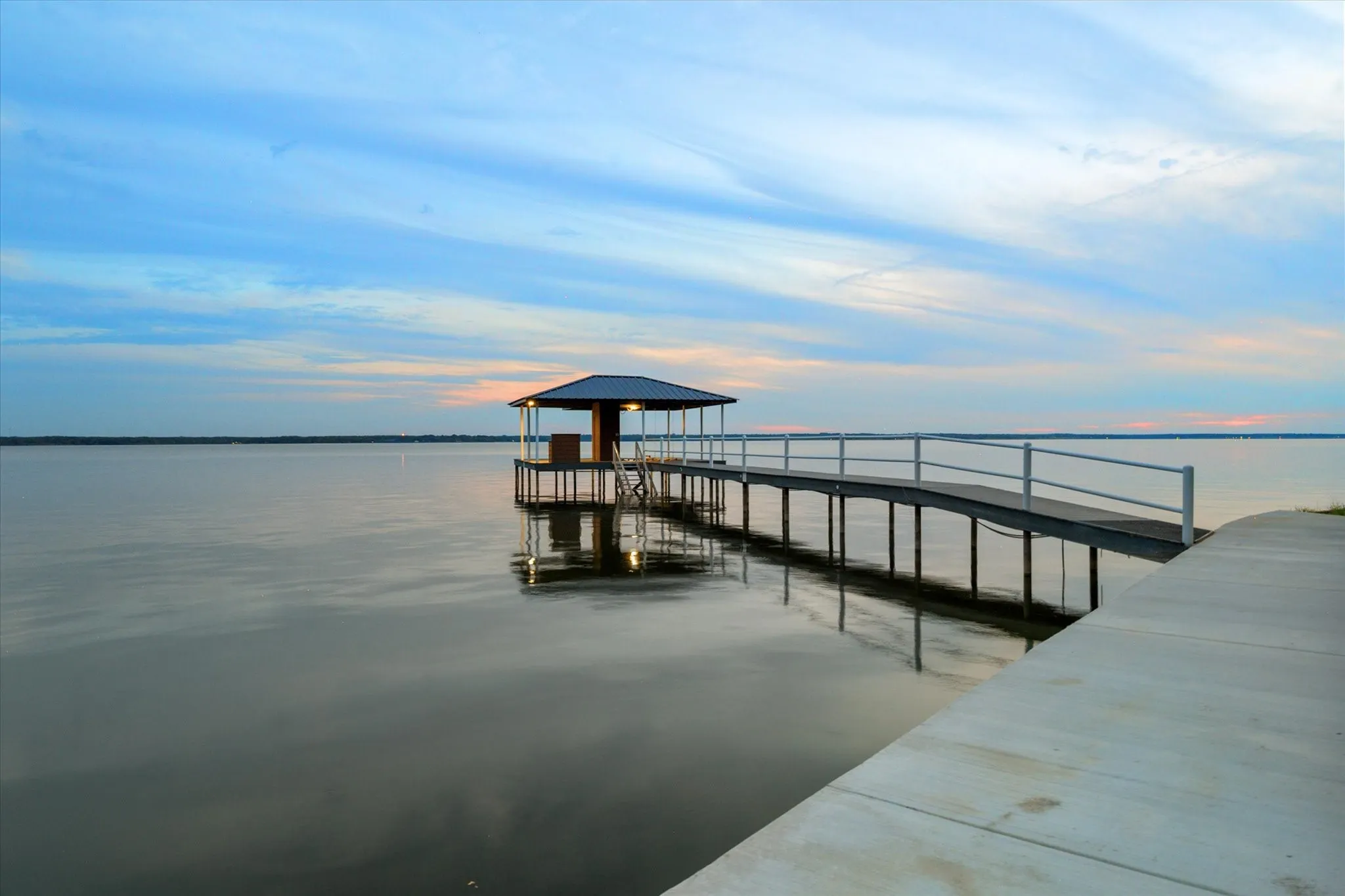 The boathouse offers the perfect spot to fish, swim, or launch a boat.