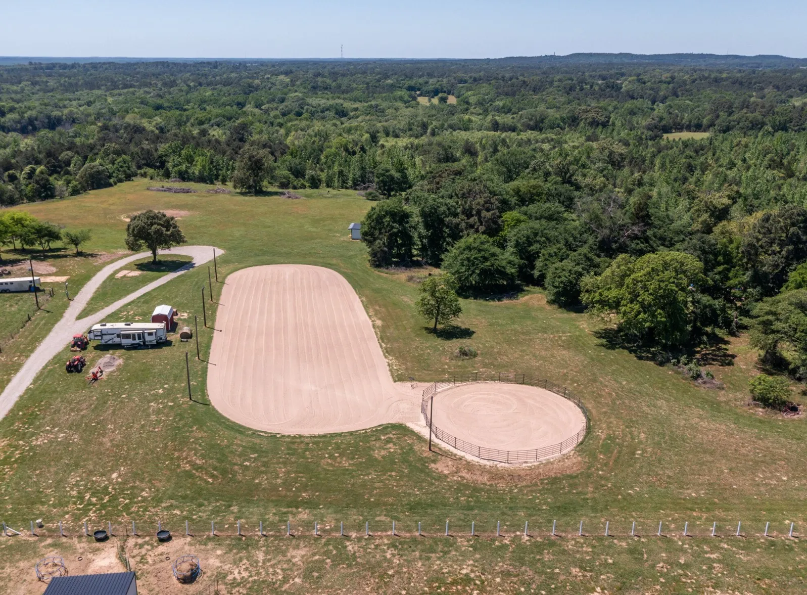 Drone / aerial view featuring a forest view