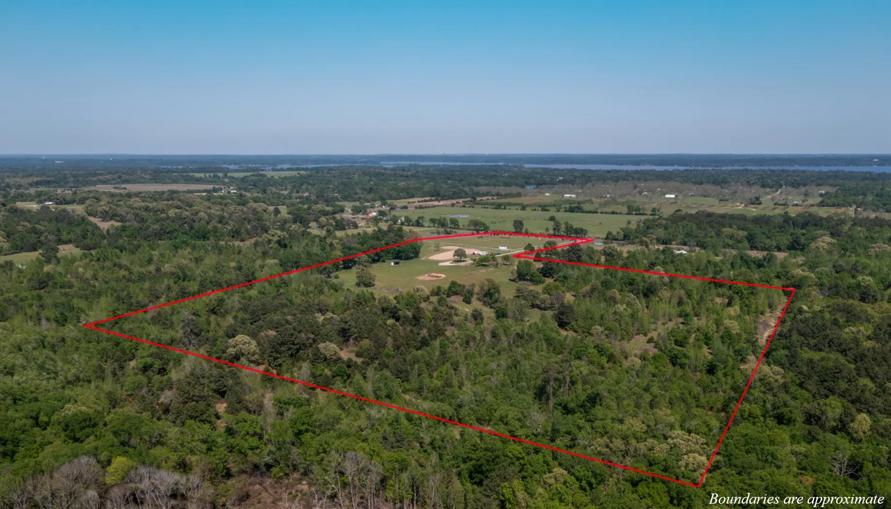 Aerial view with a view of trees