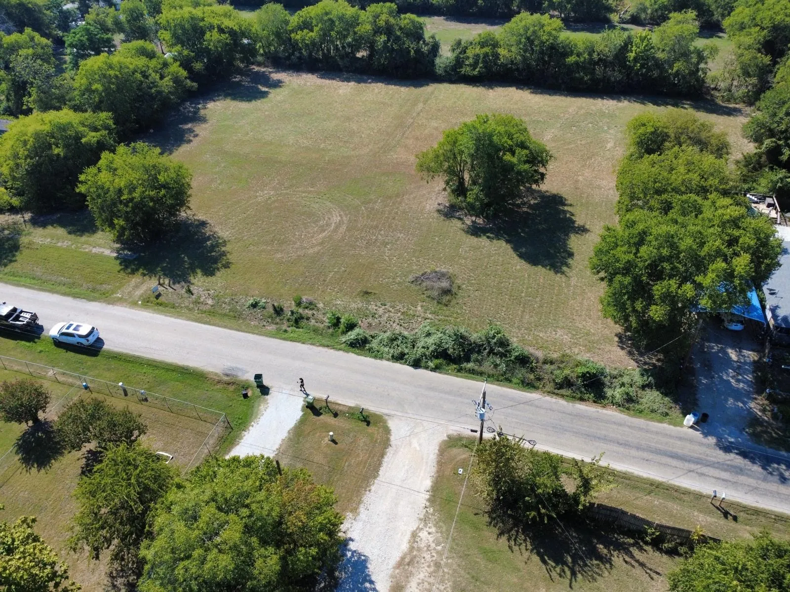 Aerial view of sparsely populated area