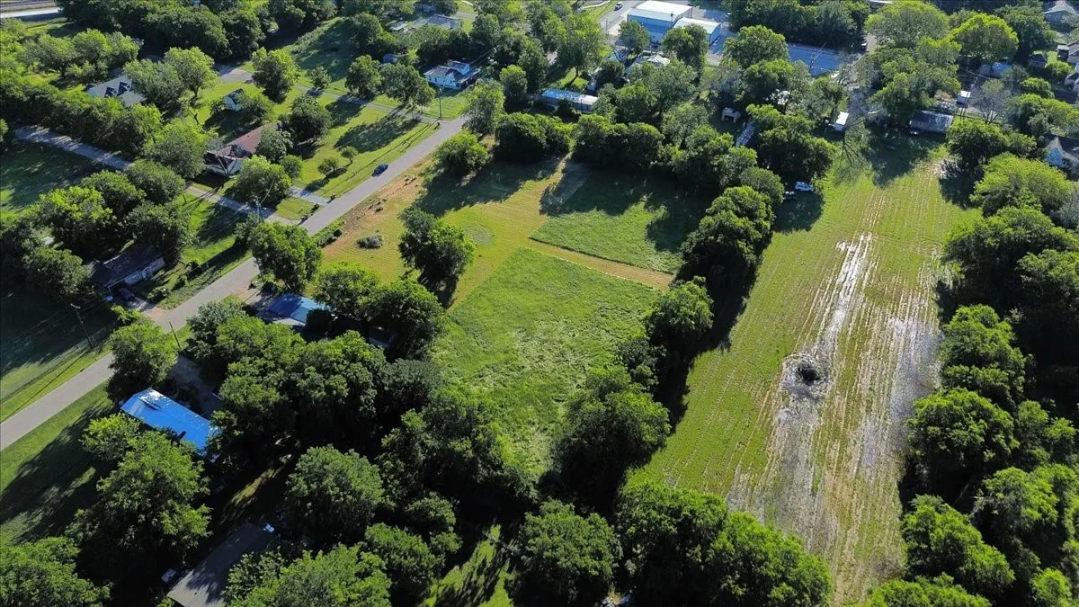 Aerial overview of property's location featuring rural landscape