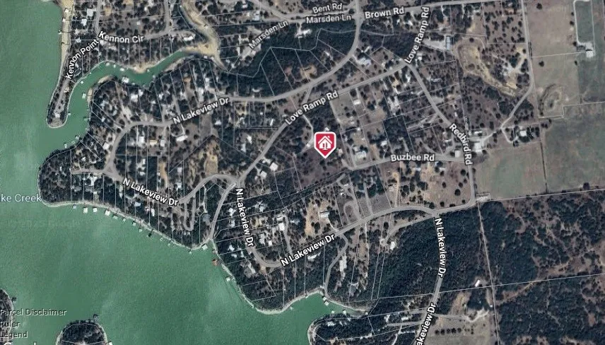 Aerial view of property's location