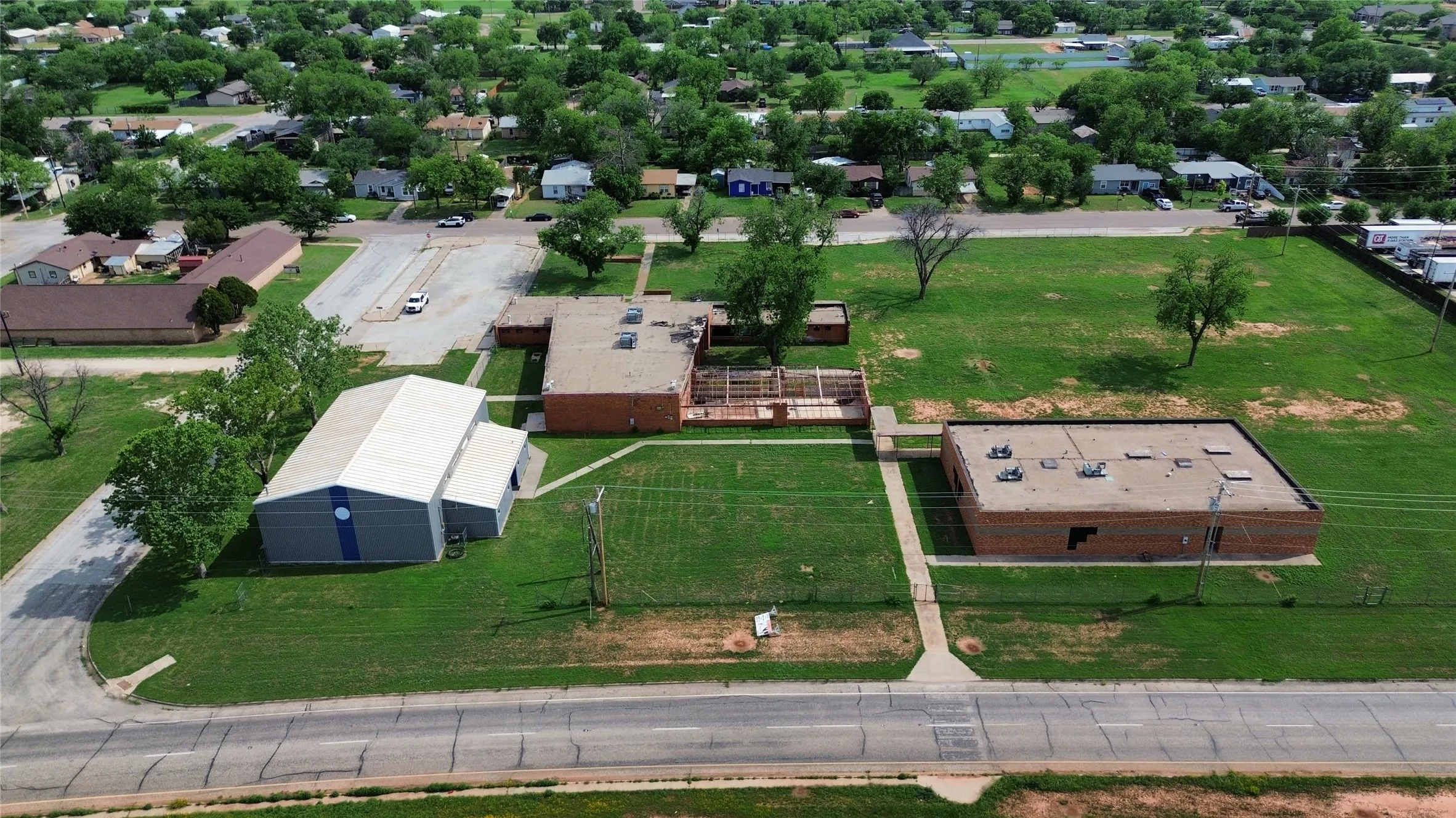 Aerial view with a residential view
