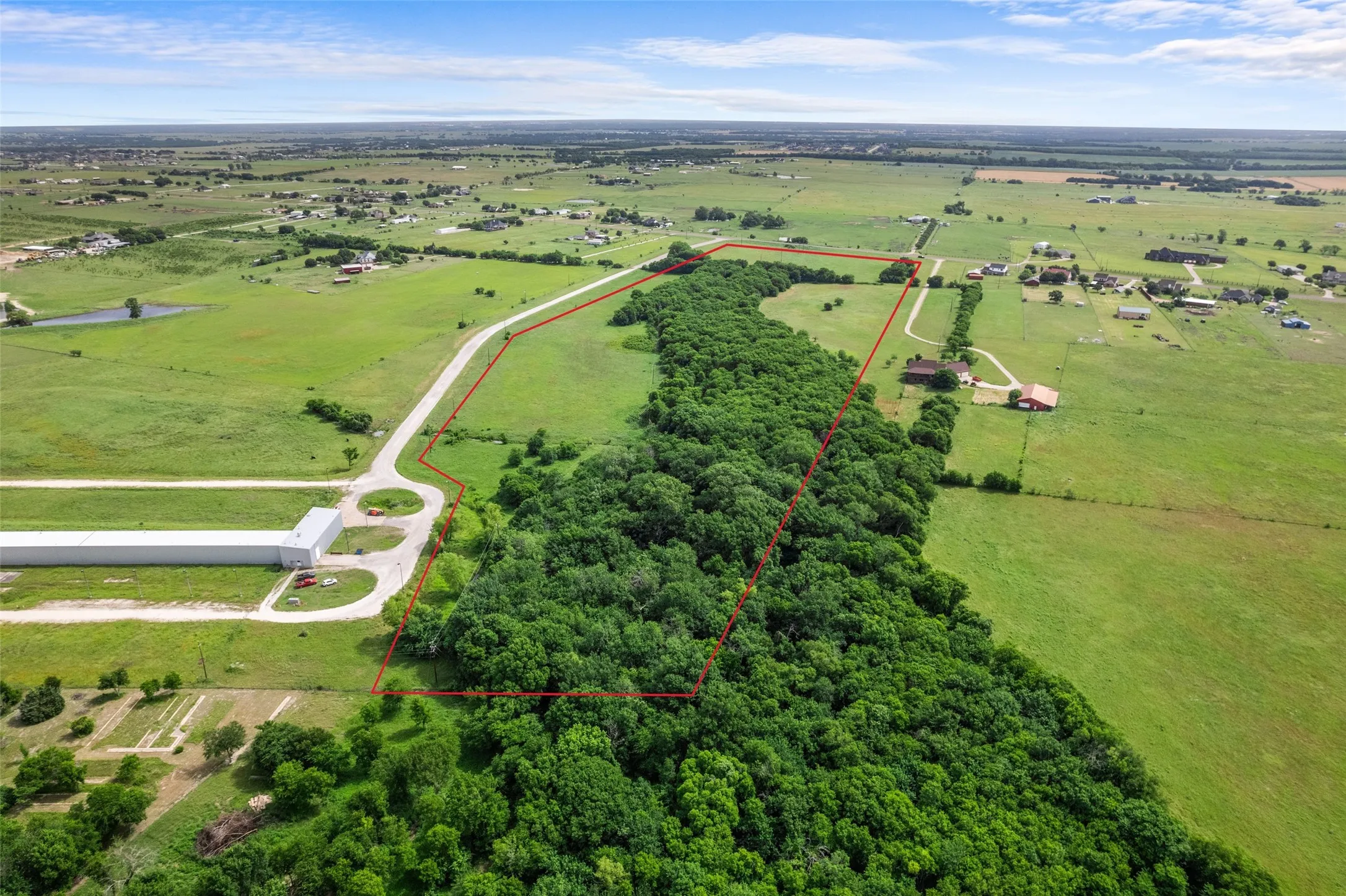 View of rural area featuring property boundaries highlighted