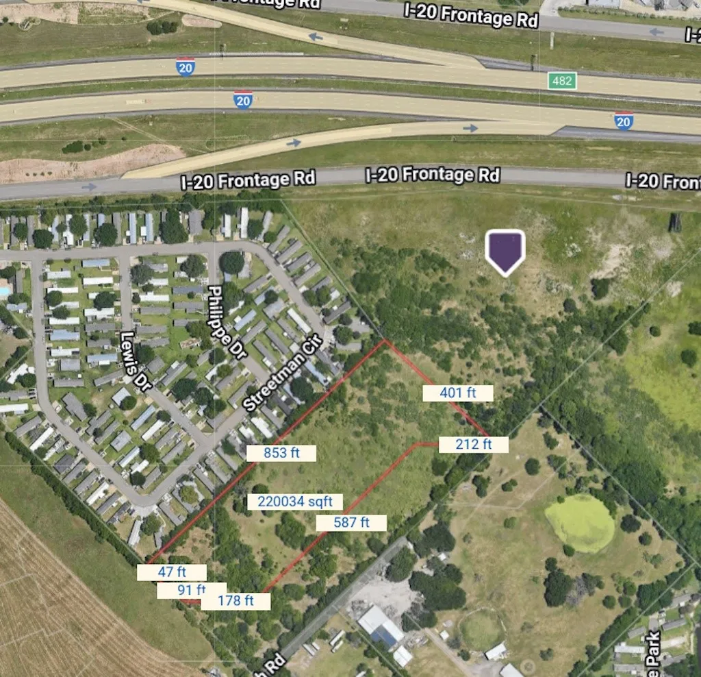 Map / location with property boundaries highlighted