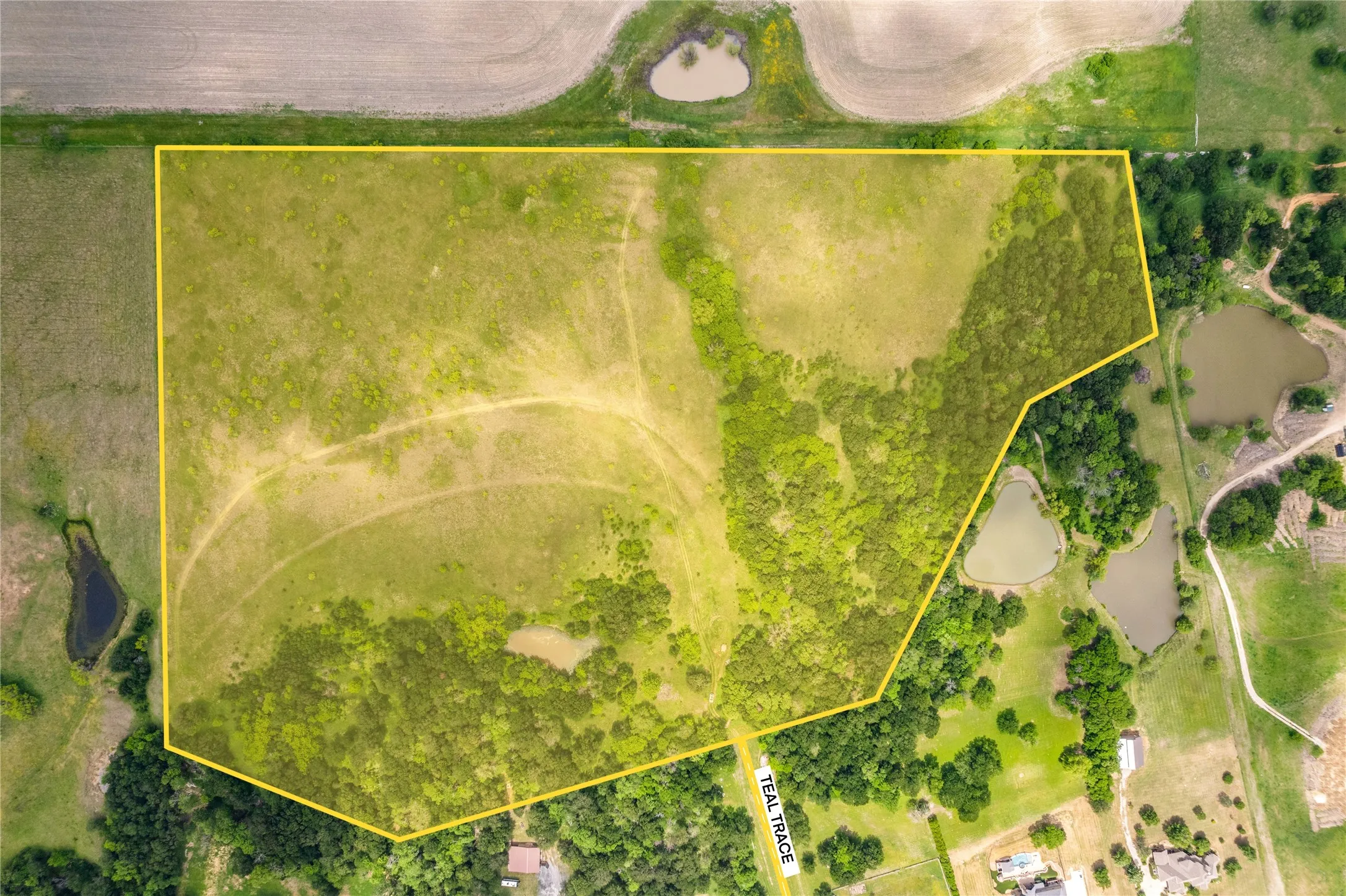 View of property location with property parcel outlined