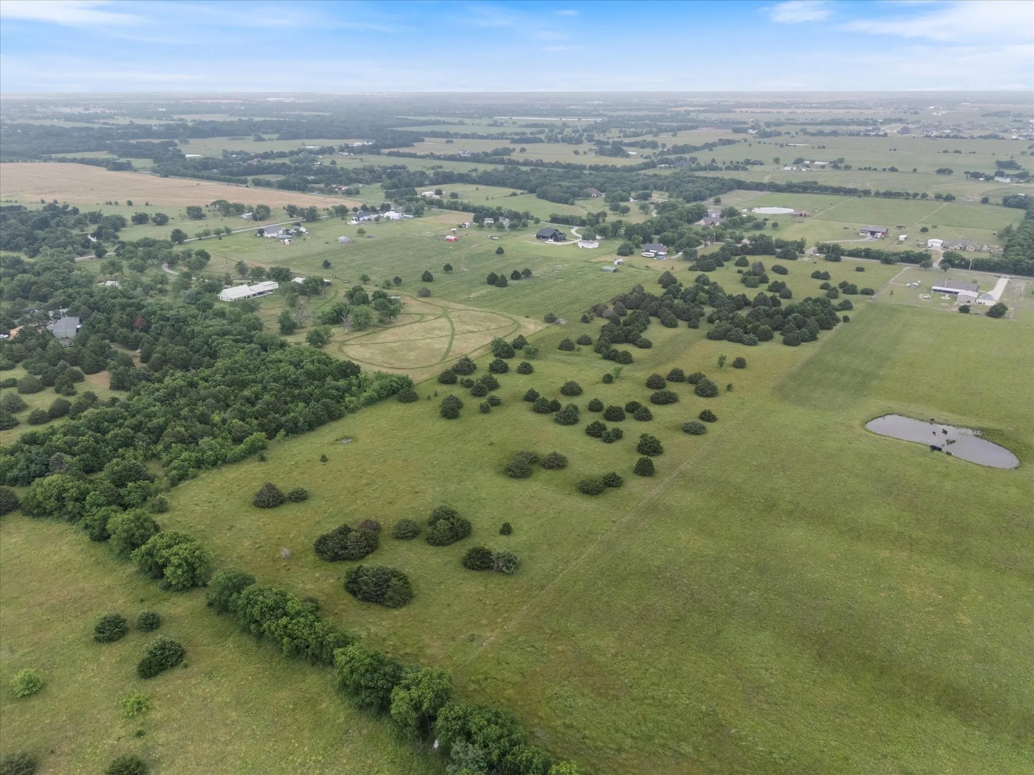 Aerial view of property's location featuring rural landscape
