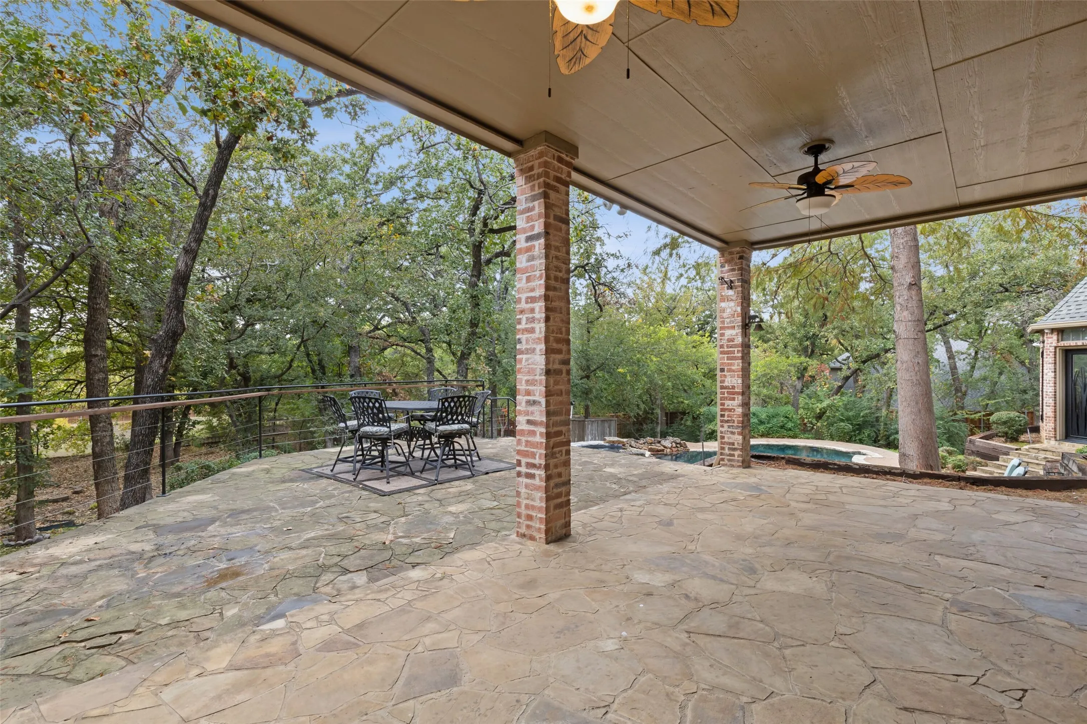 So much room for entertaining on the back porch!