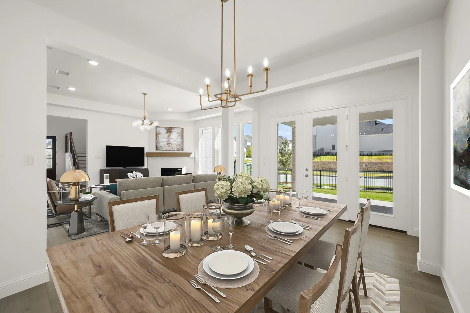 14465 Overlook Park_Dining  & Family Room Virtually Staged