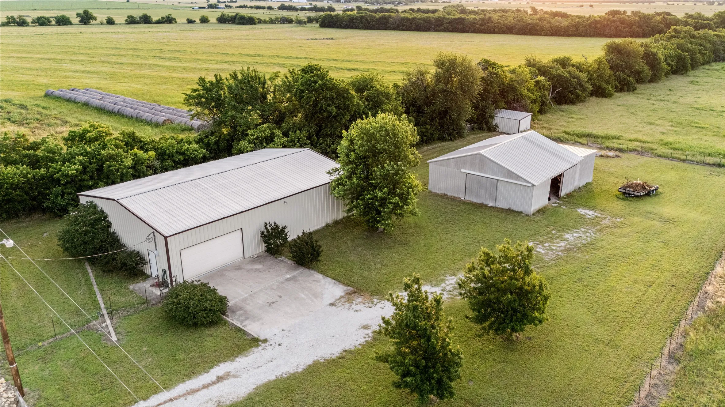 shop and hay barn
