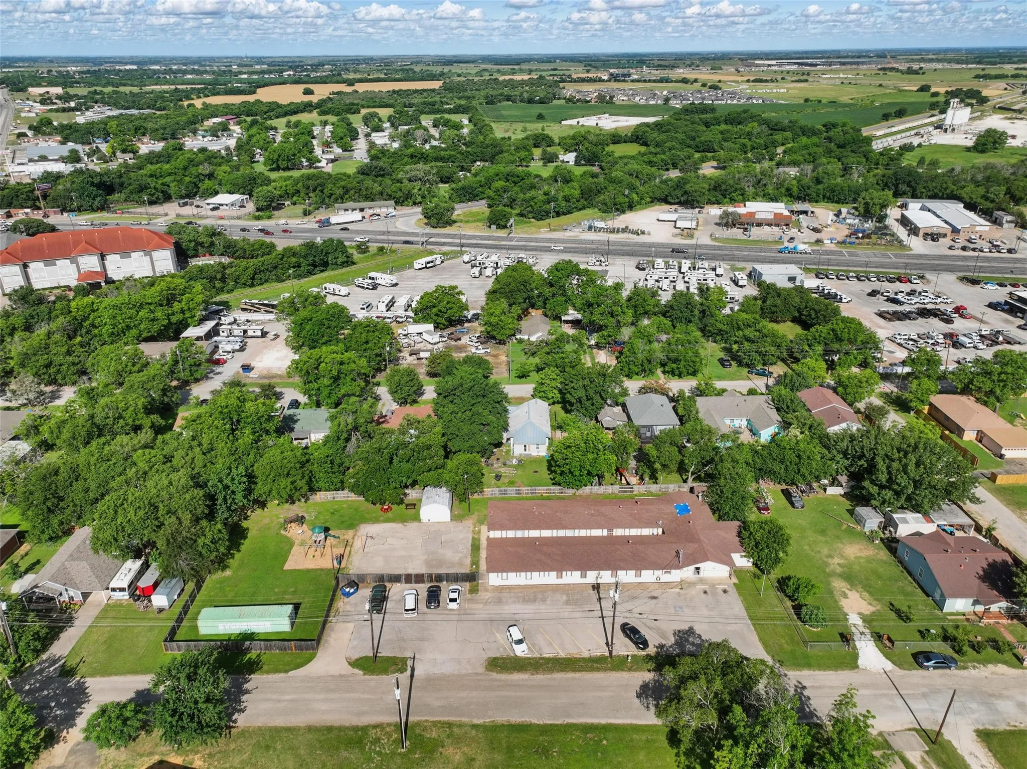 Aerial view of property's location