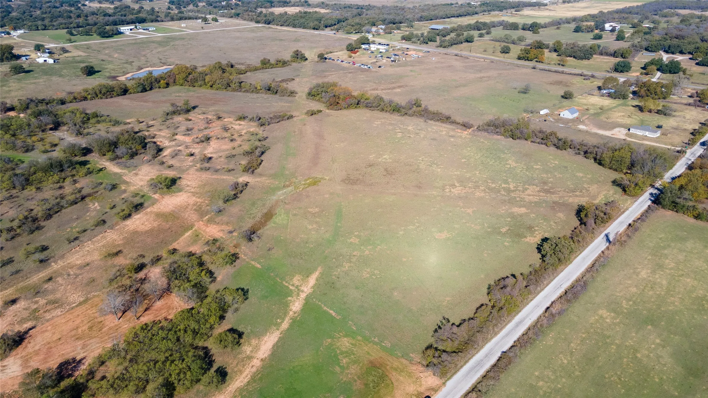 Aerial view of property's location featuring rural landscape