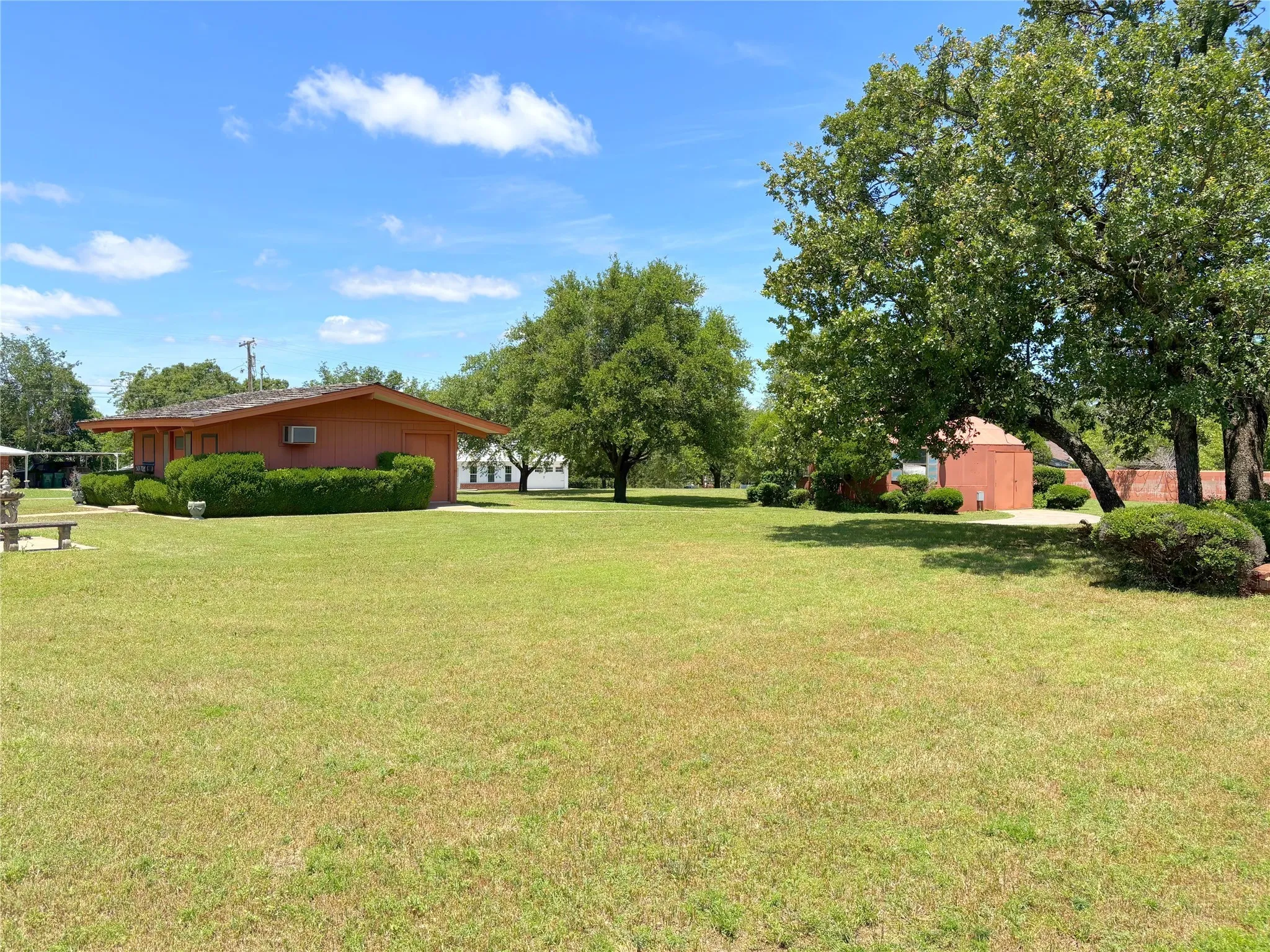 View of grassy yard