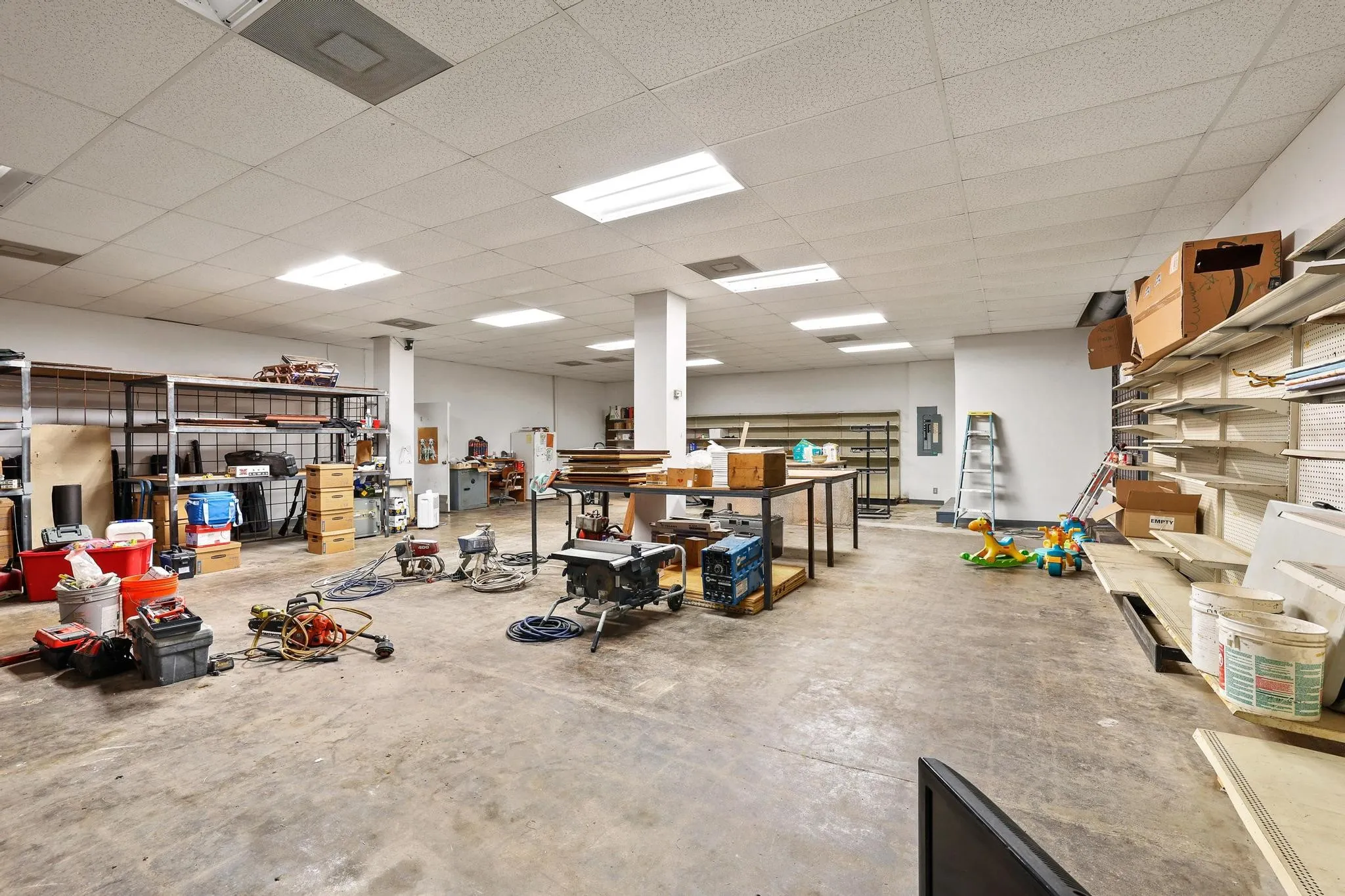 spacious storage room