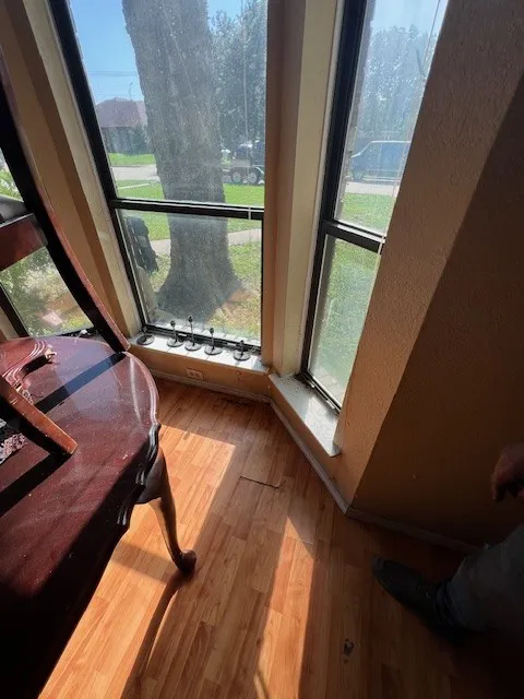 Detailed view of wood finished floors