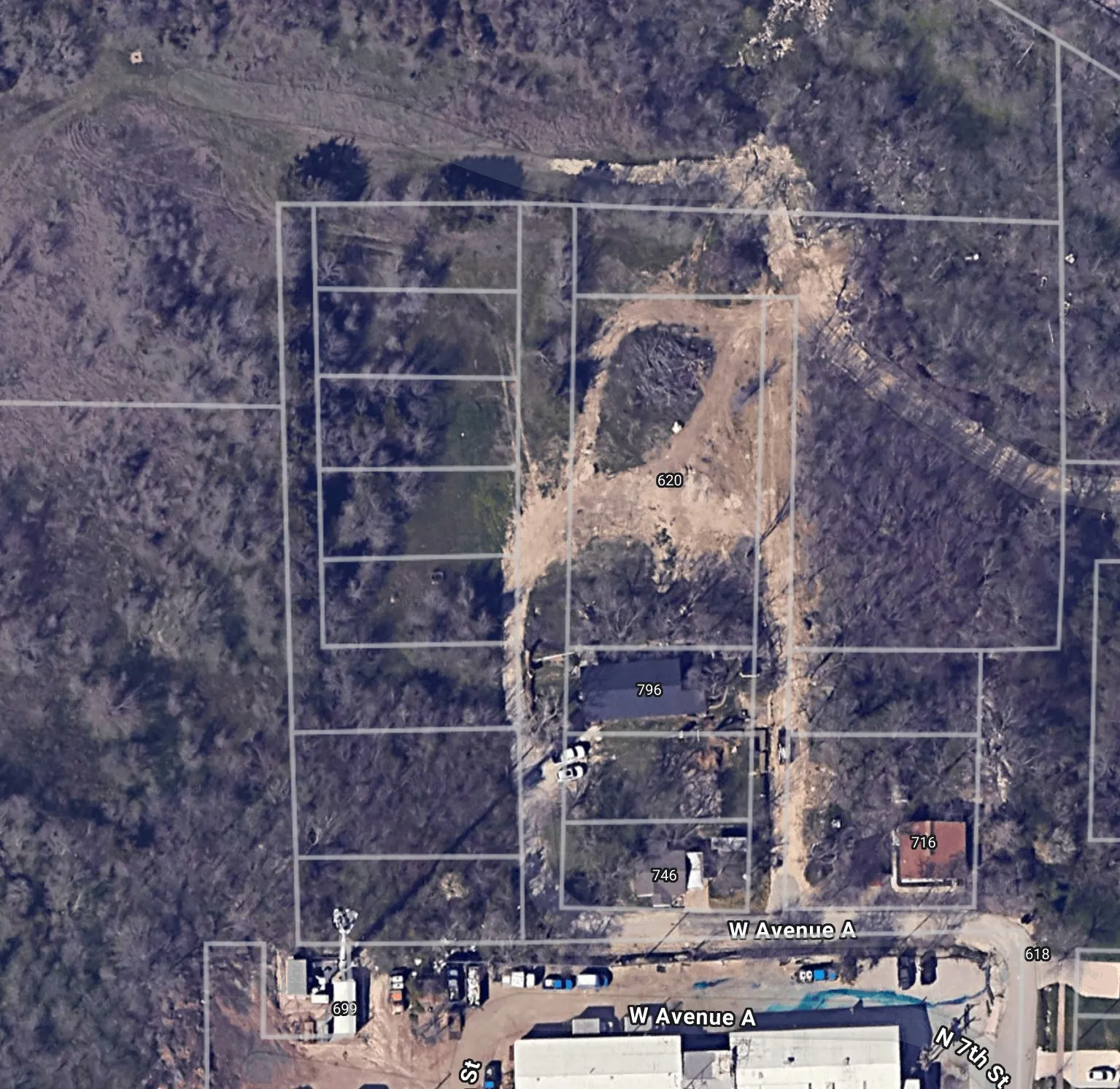 Aerial with lot