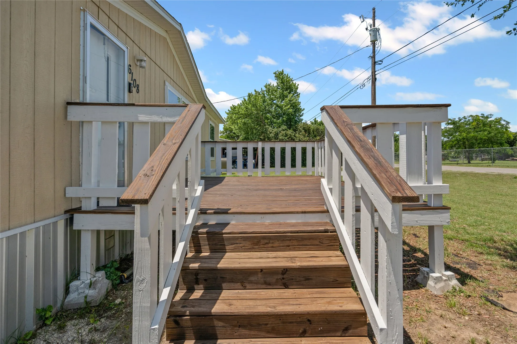 View of wooden terrace