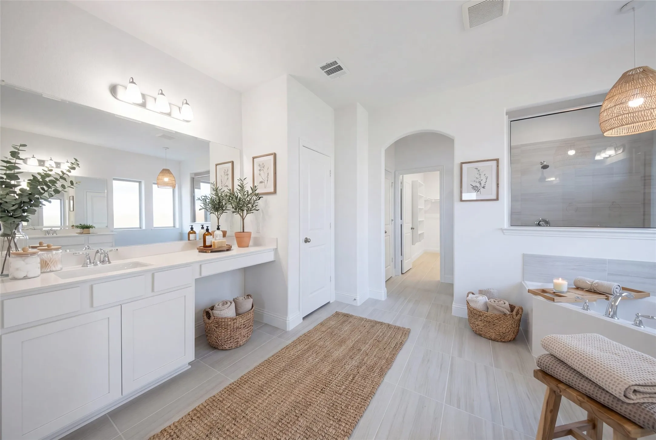 Rendered Primary Bathroom