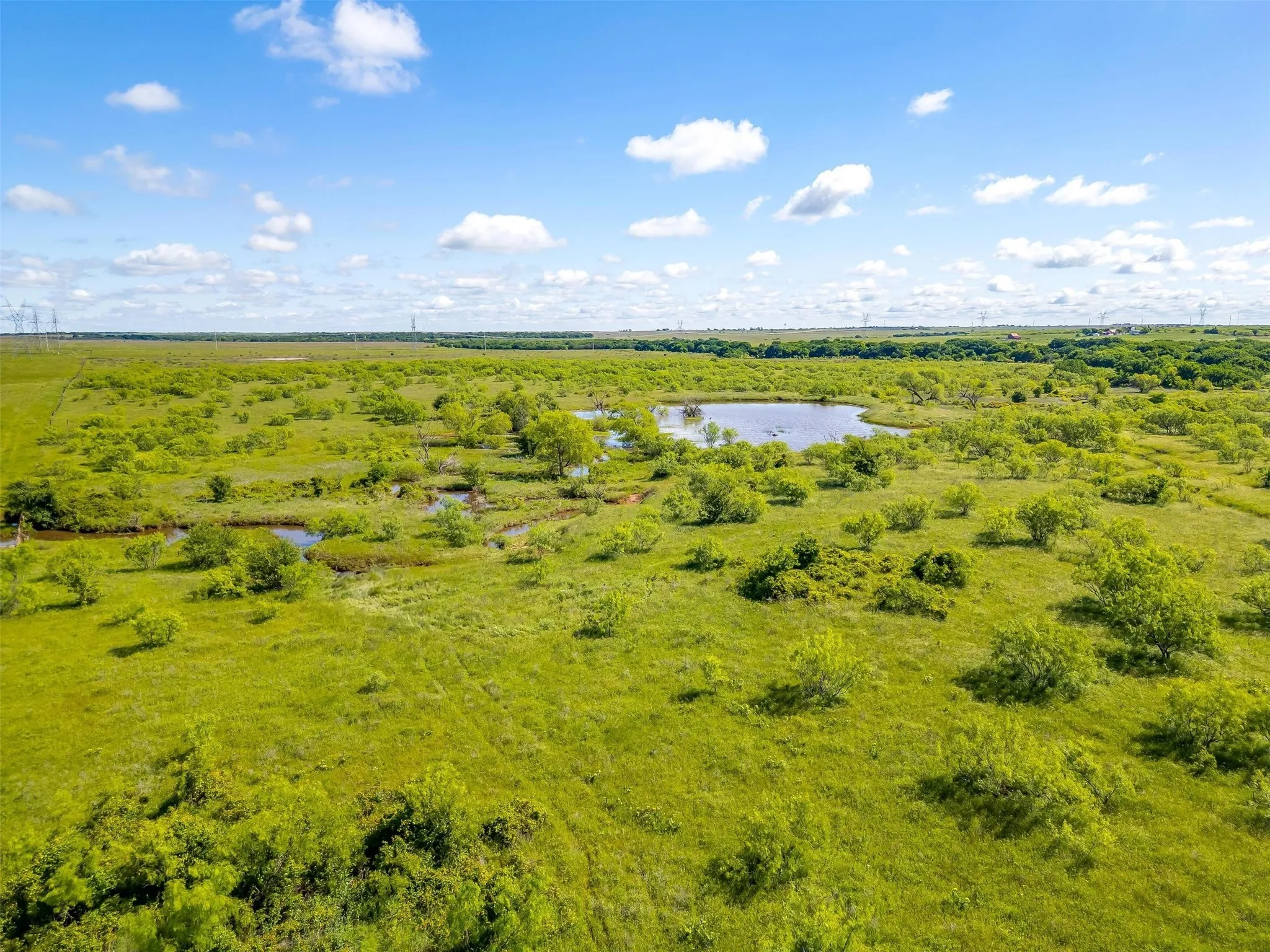 Aerial view of a large body of water
