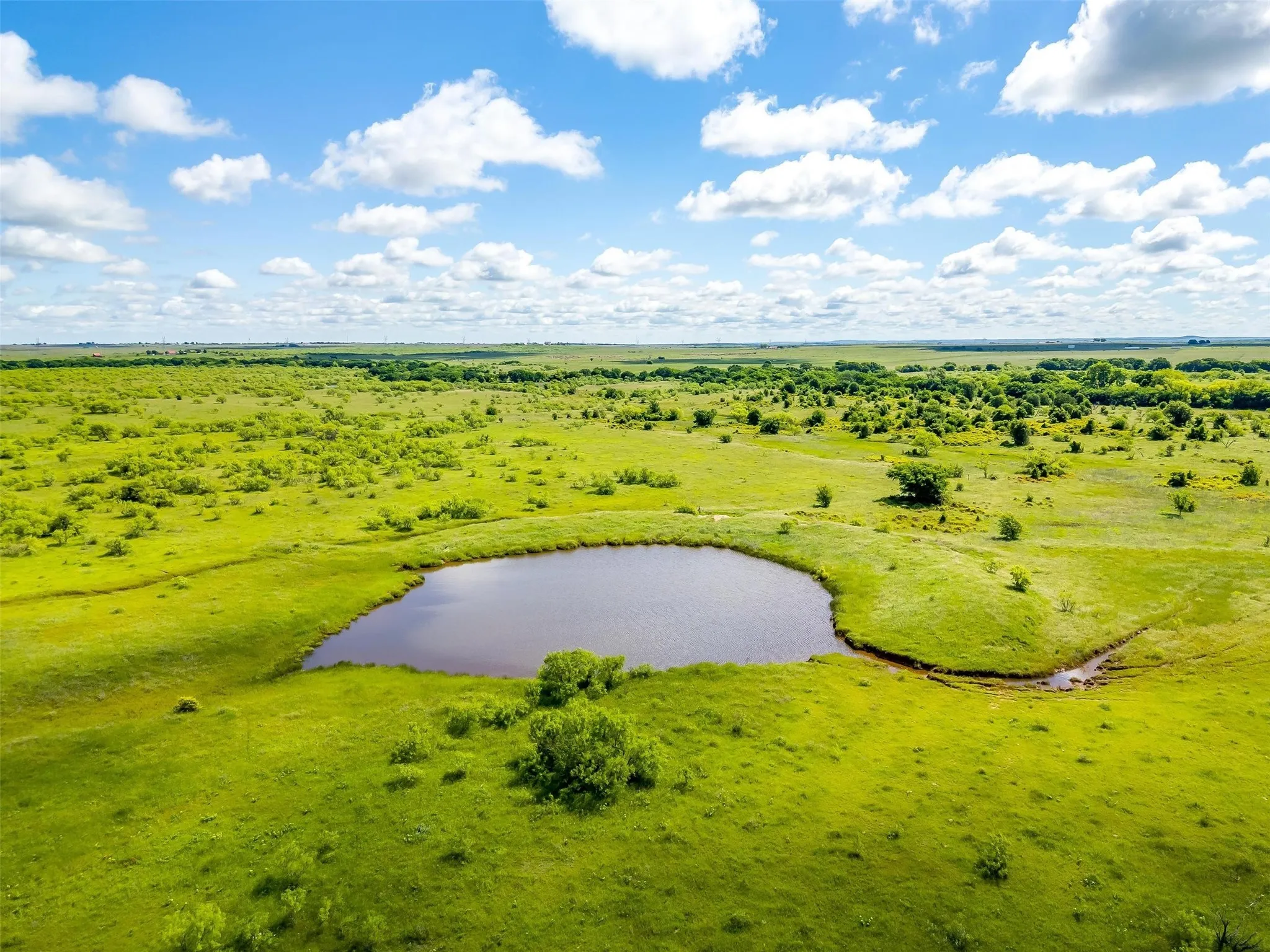 Drone / aerial view of a large body of water