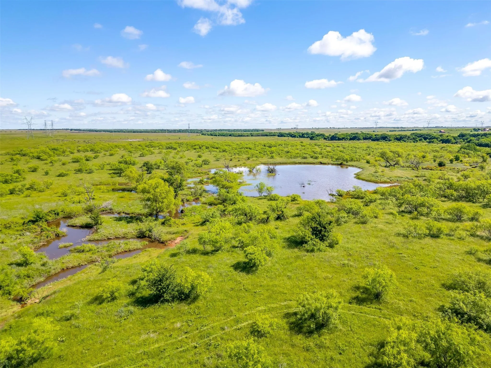 Drone / aerial view of a large body of water