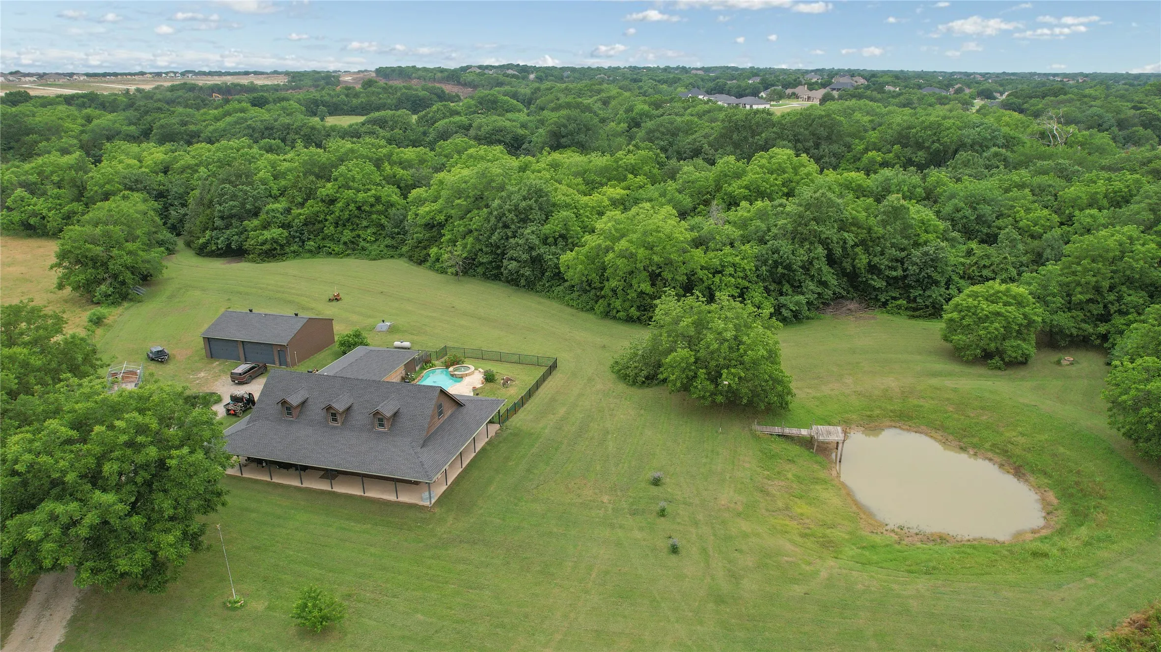 View from above of property