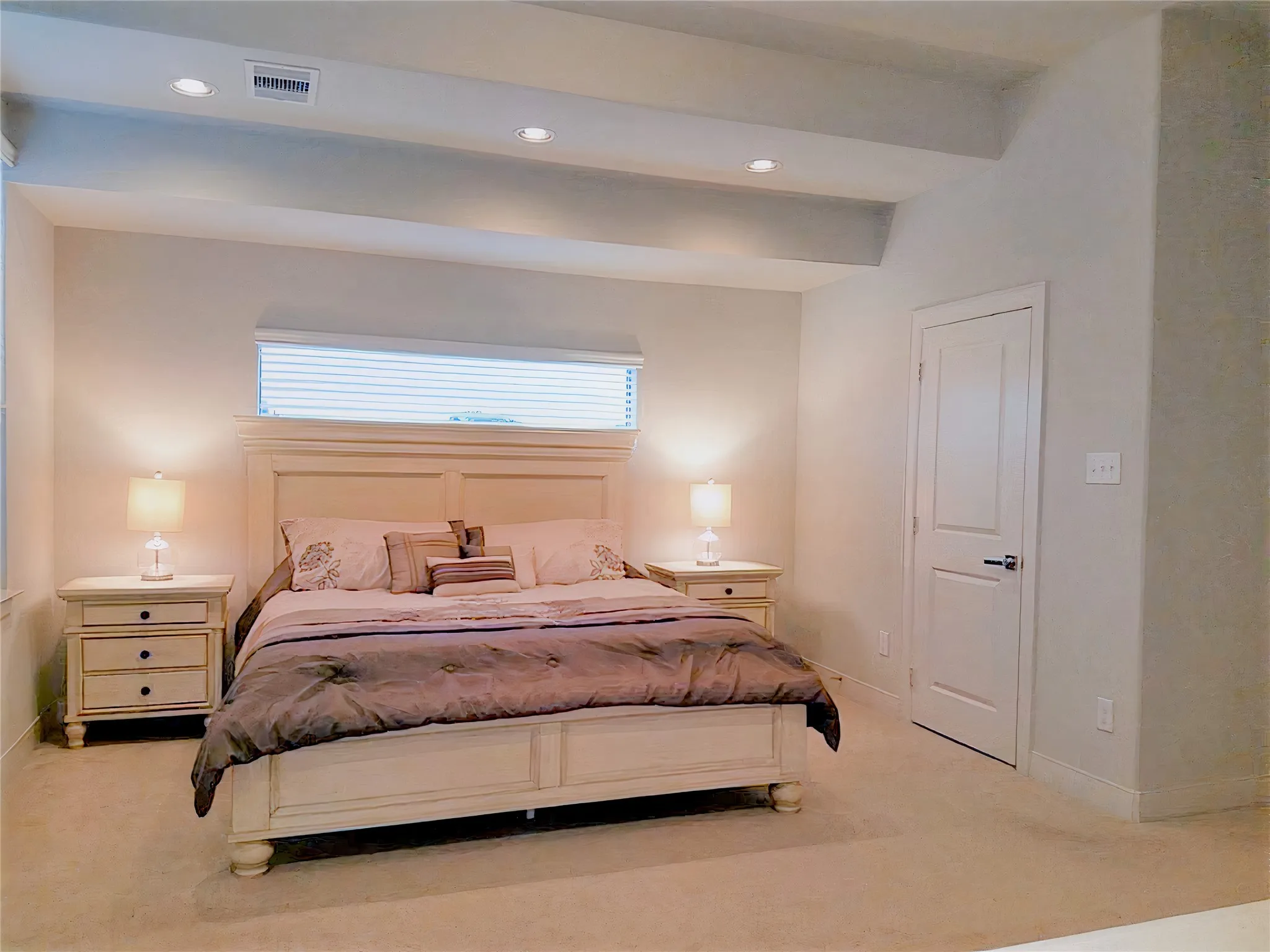 The Primary Bedroom is located on the 3rd floor with a private bathroom and has two walk in closets.