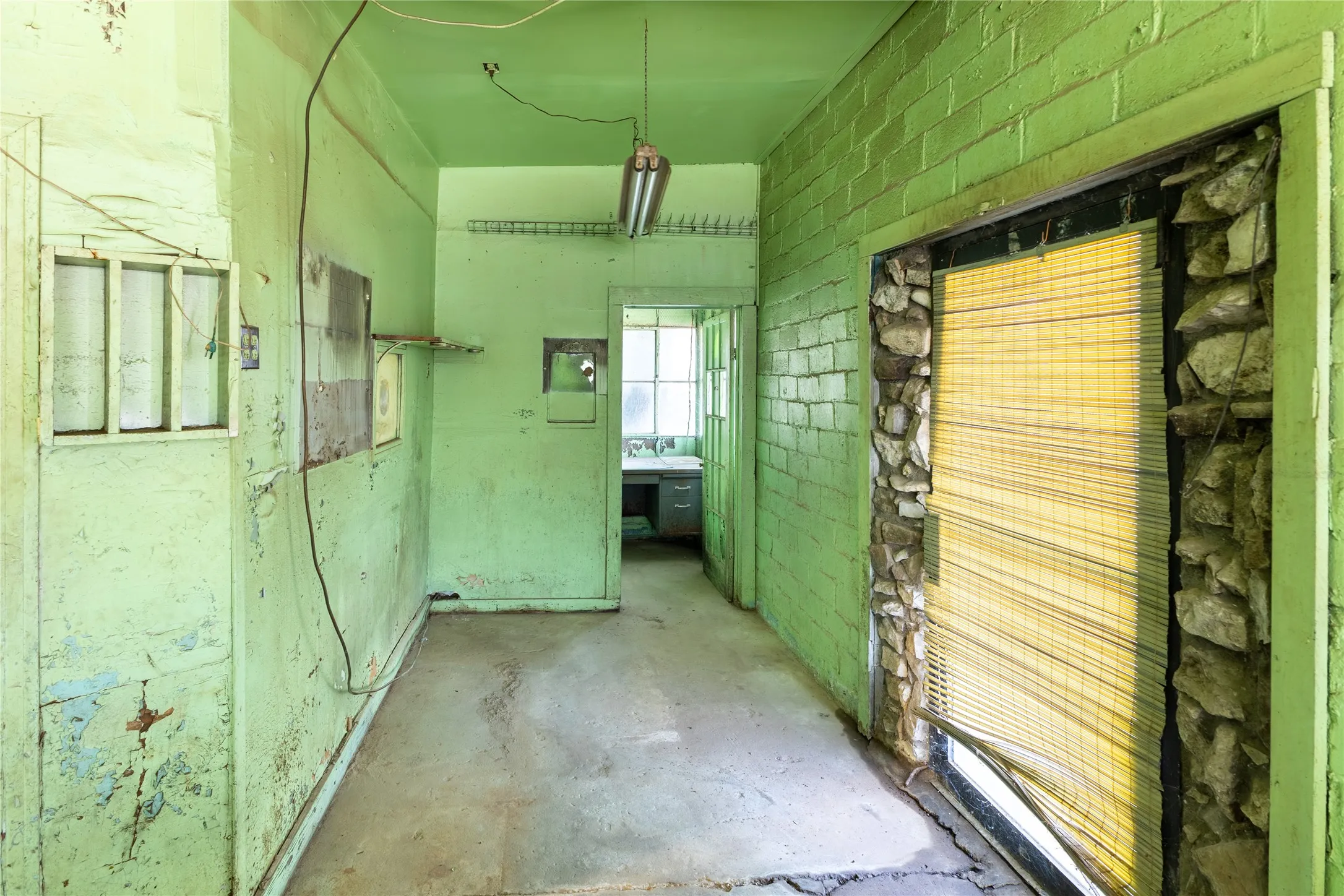 Front part of building has an office area.