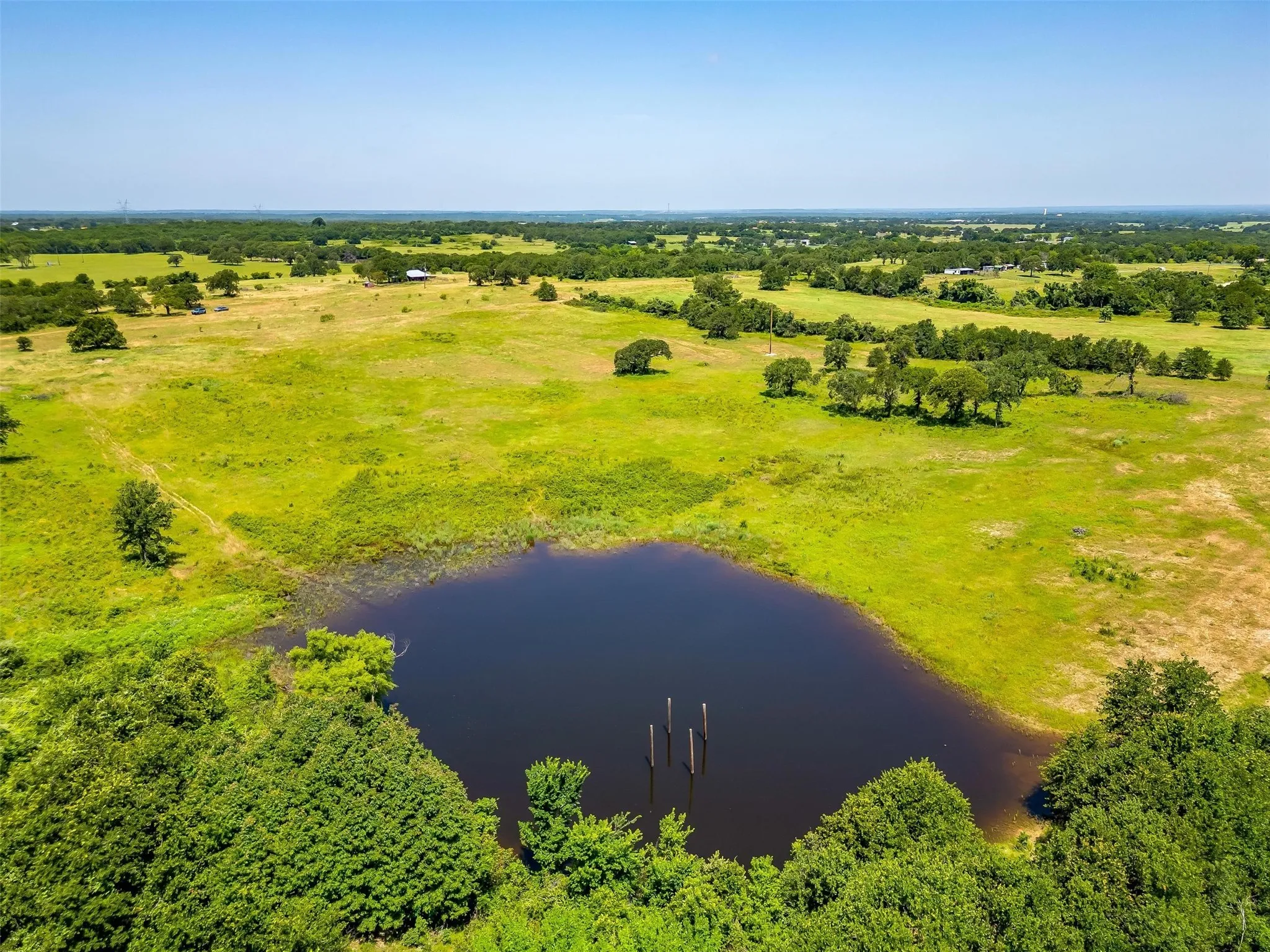 Bird's eye view of a large body of water
