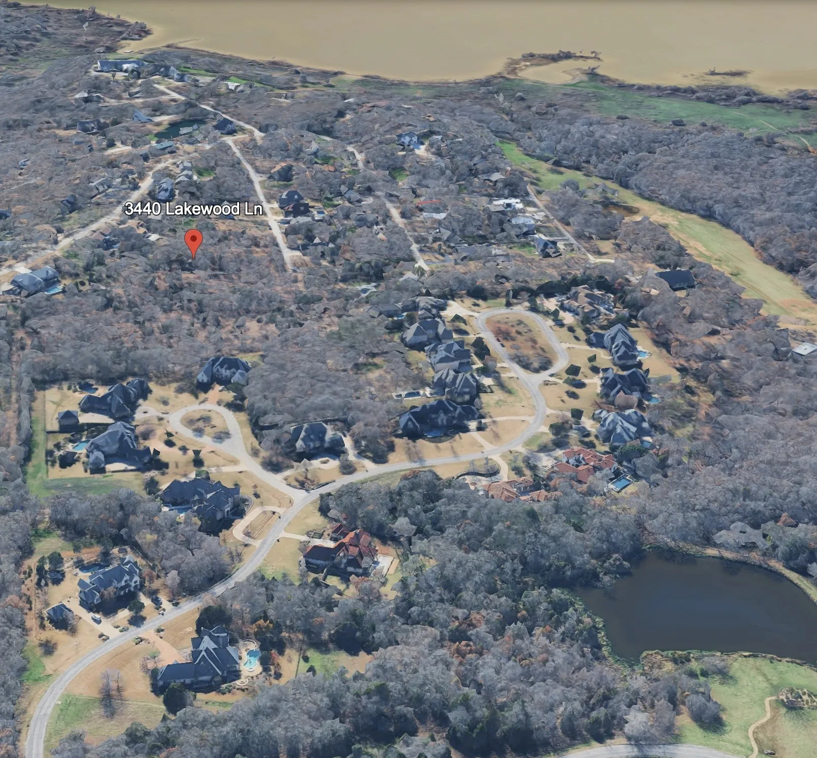 Aerial overview of property's location