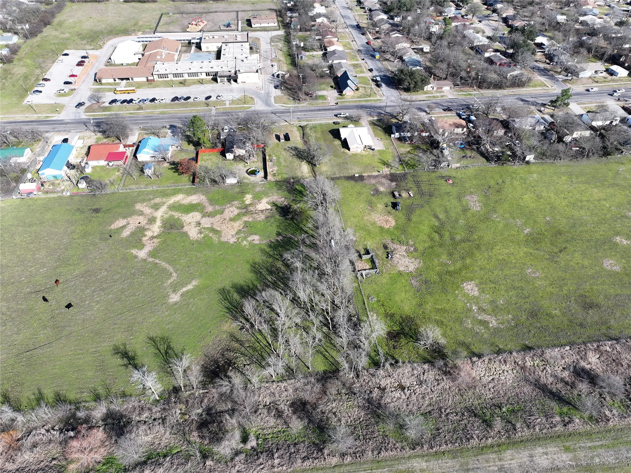 Aerial overview of property's location
