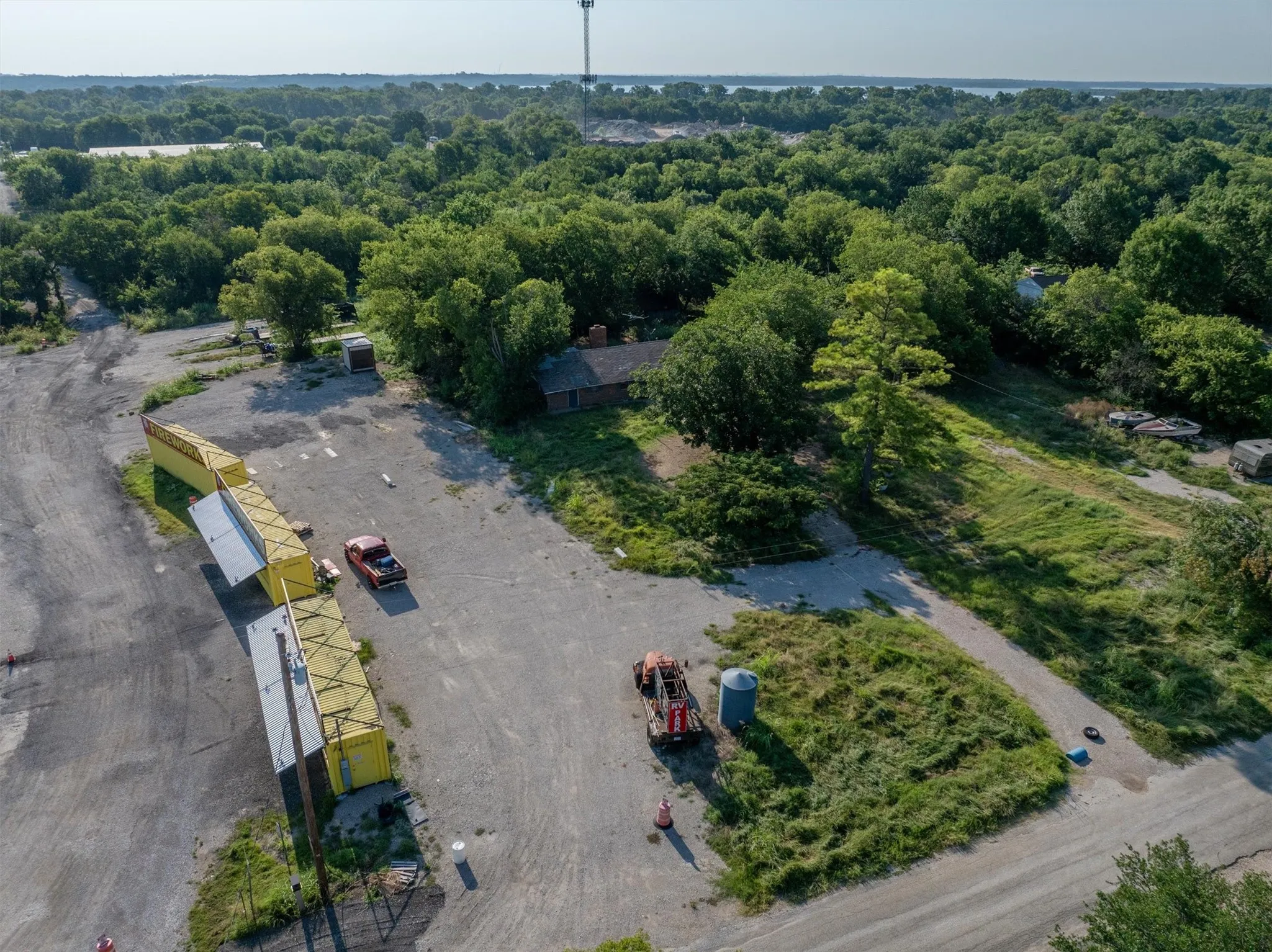 Bird's eye view of a forest
