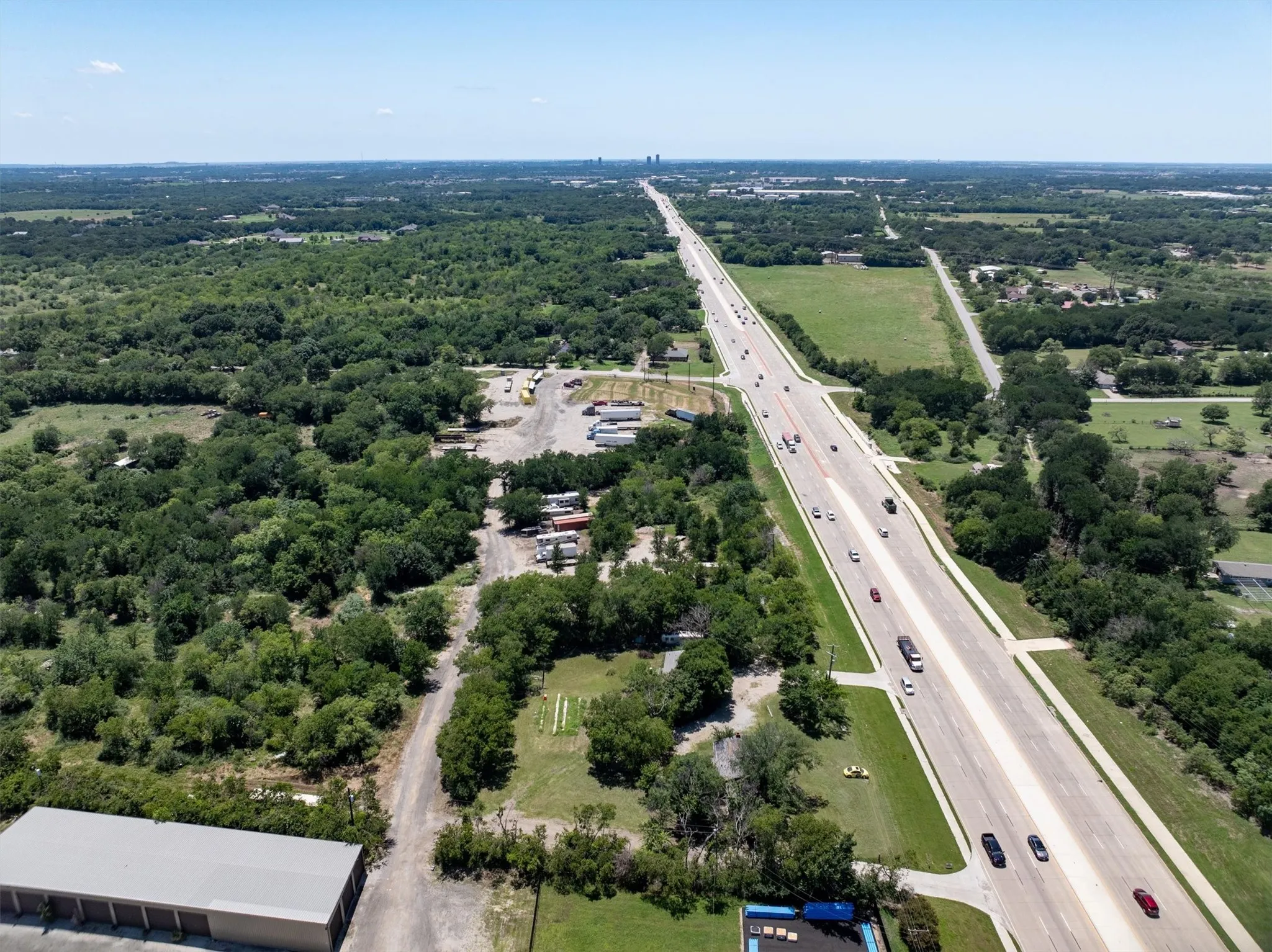 Drone / aerial view of a highway