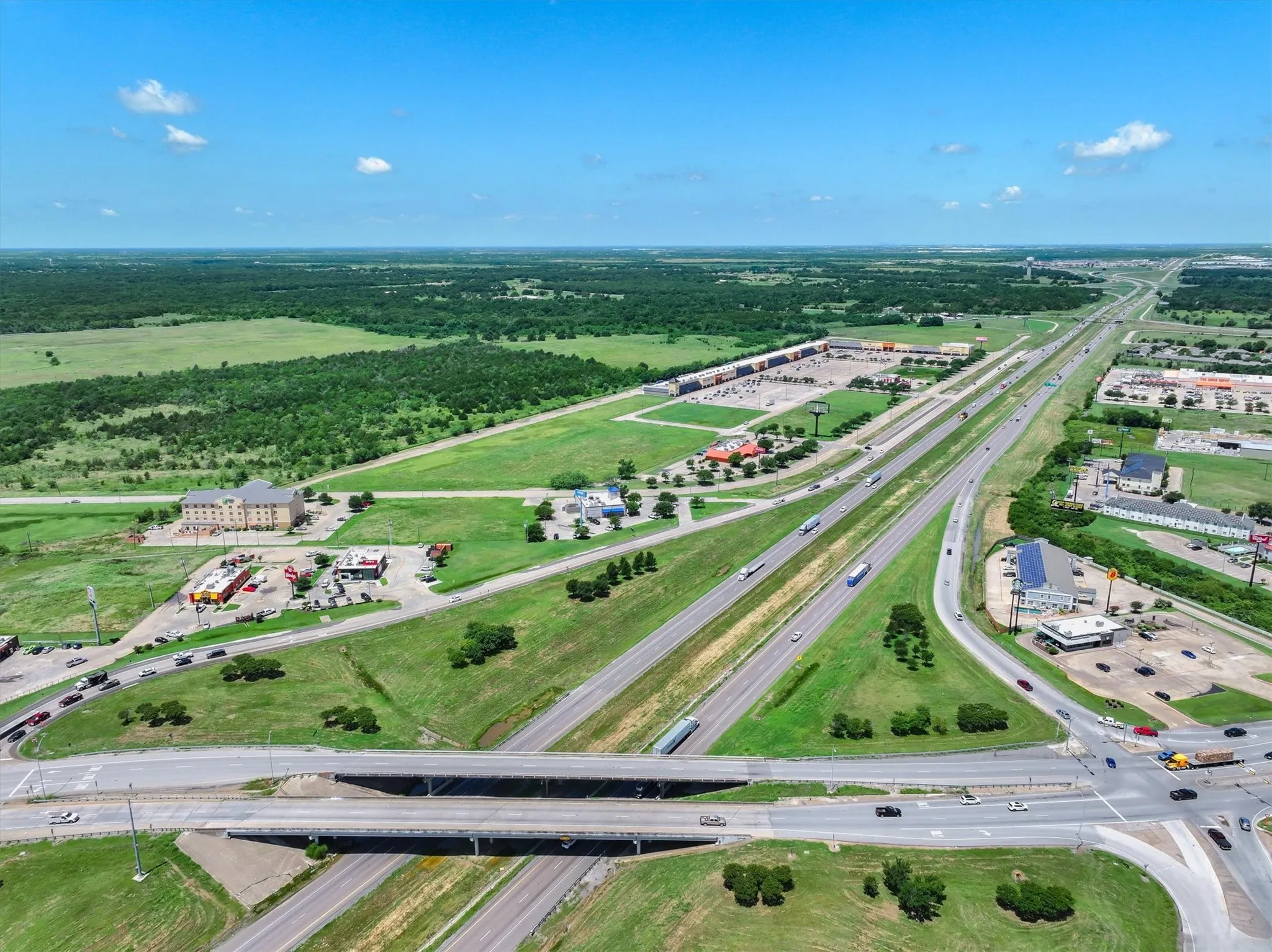 View of property location with a highway