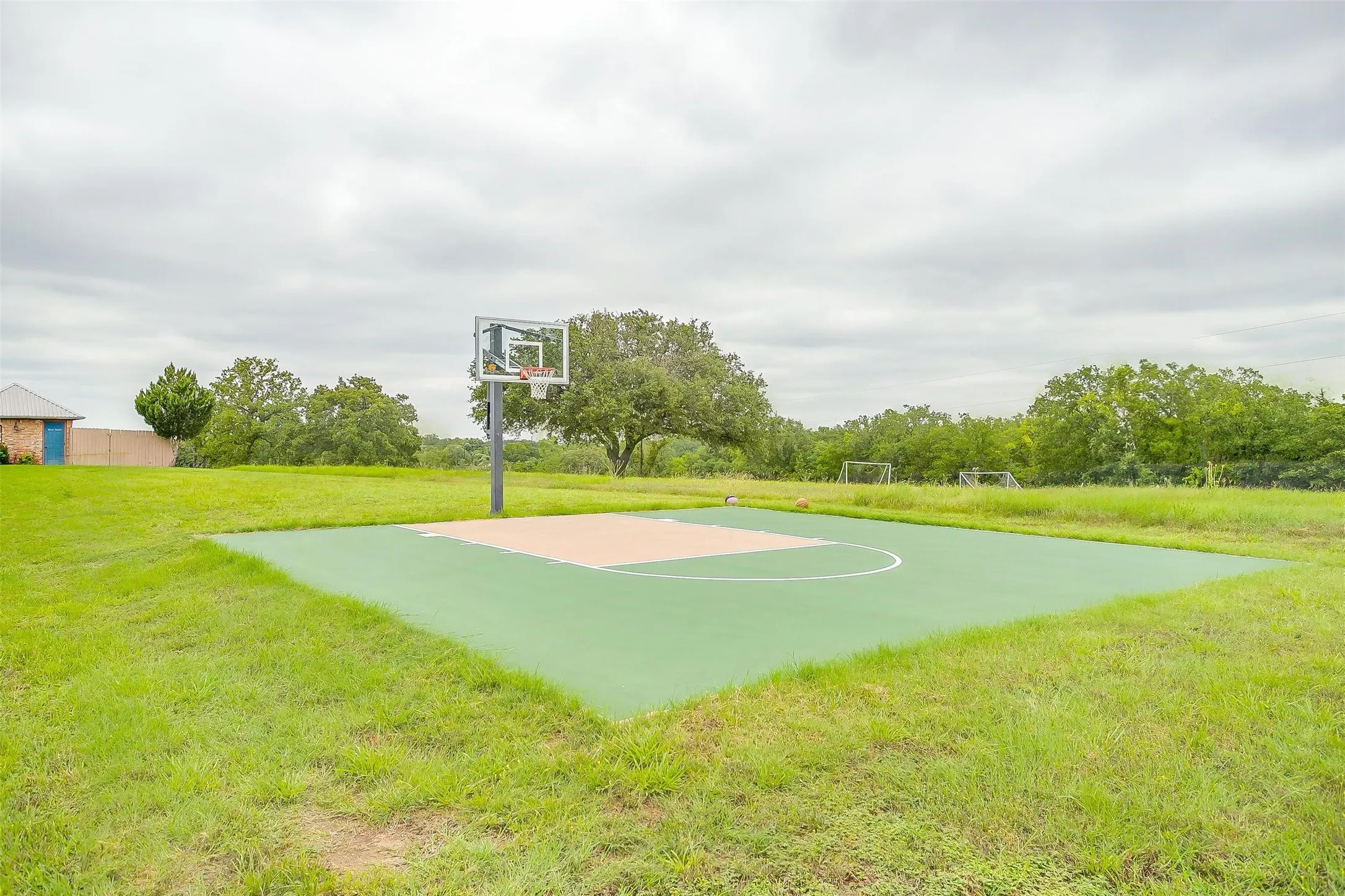 Half-court basketball.