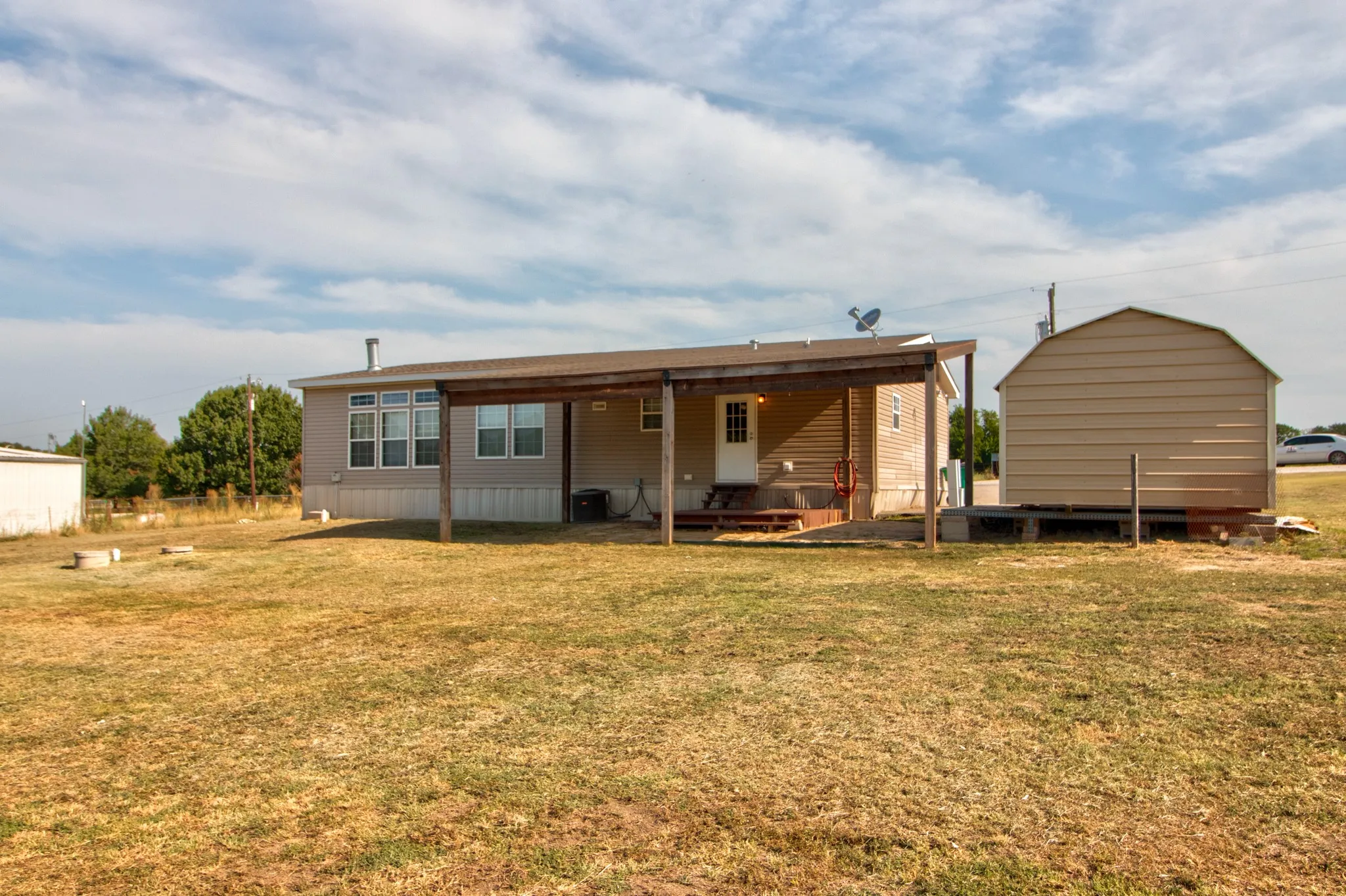 Back of home and shed