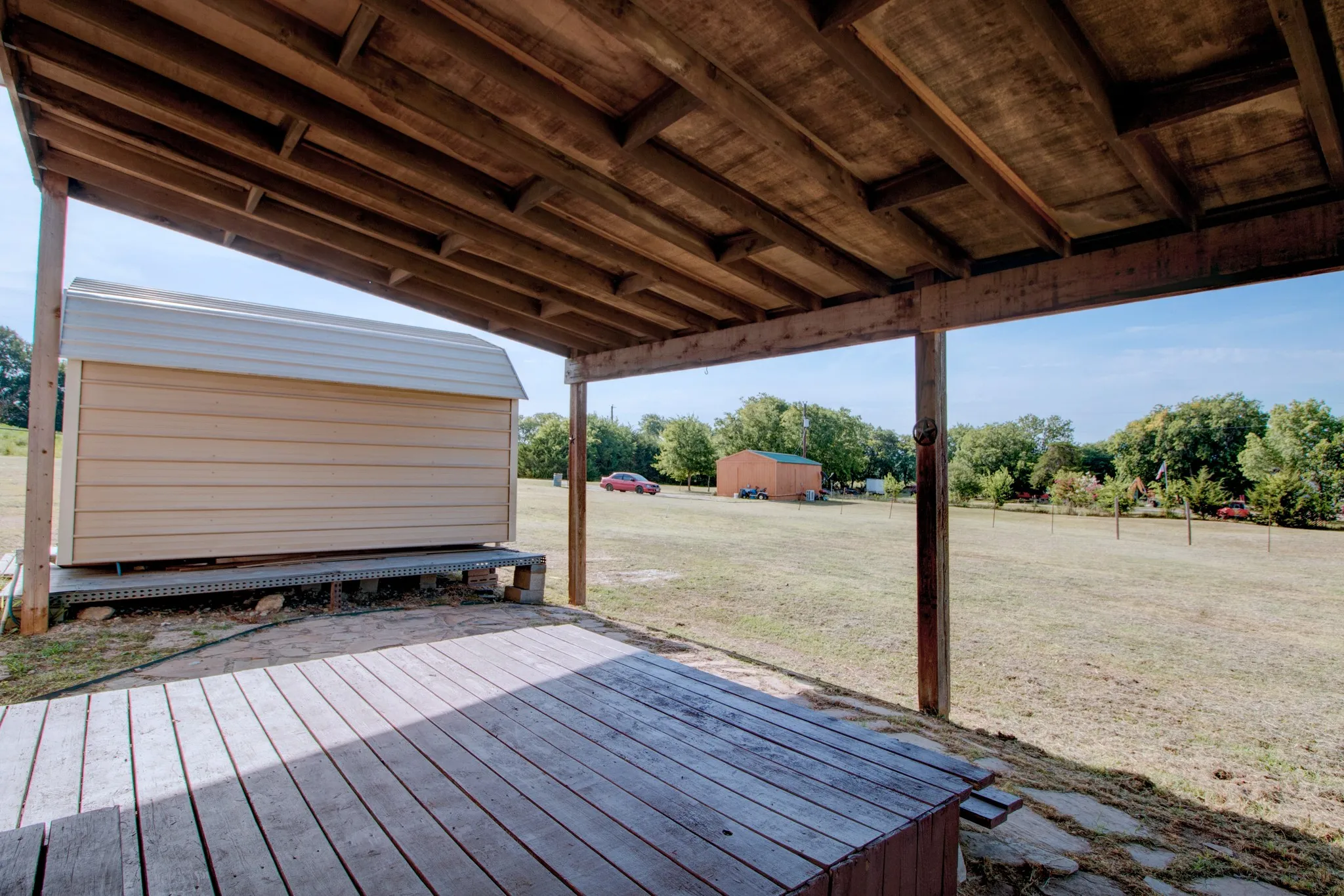 Covered deck. Great space for a summer time BBQ