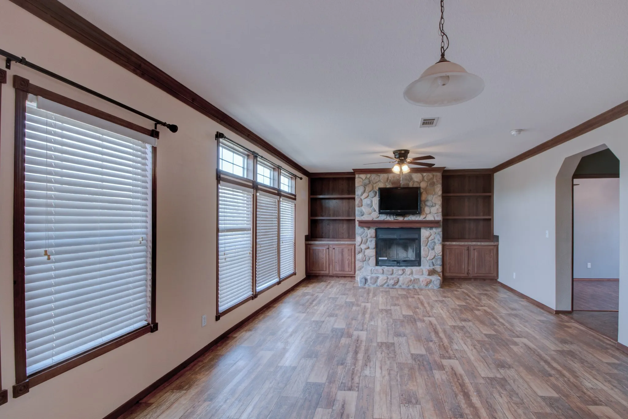 Gorgeous Fire place with built-ins