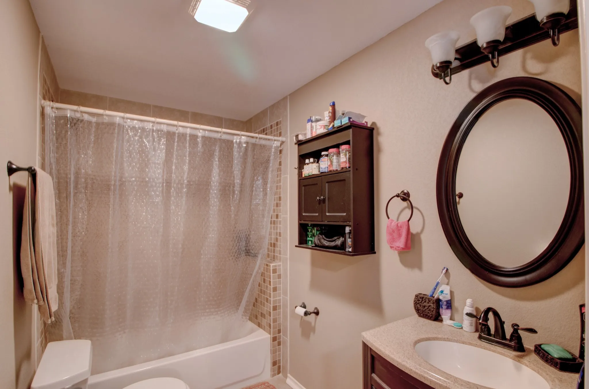 bathroom in the tiny house.