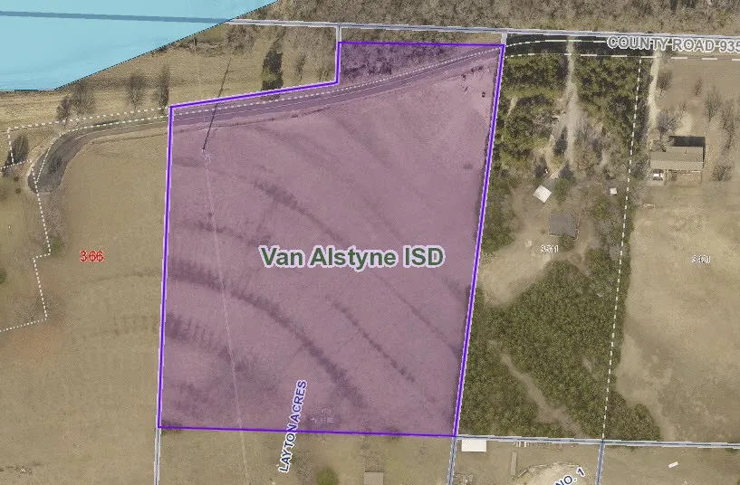 Map of property location with property boundaries highlighted