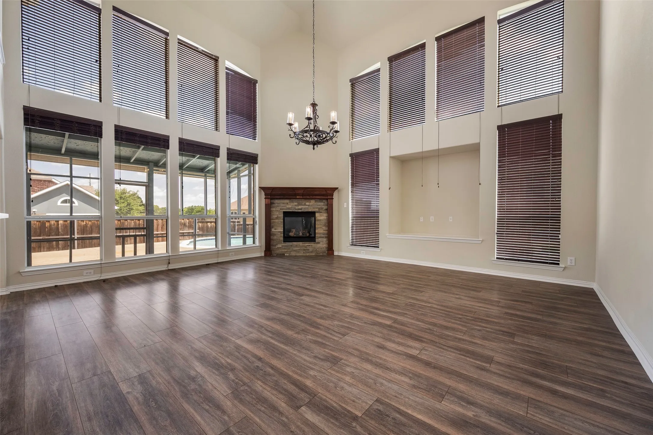 Living room with gas fireplace