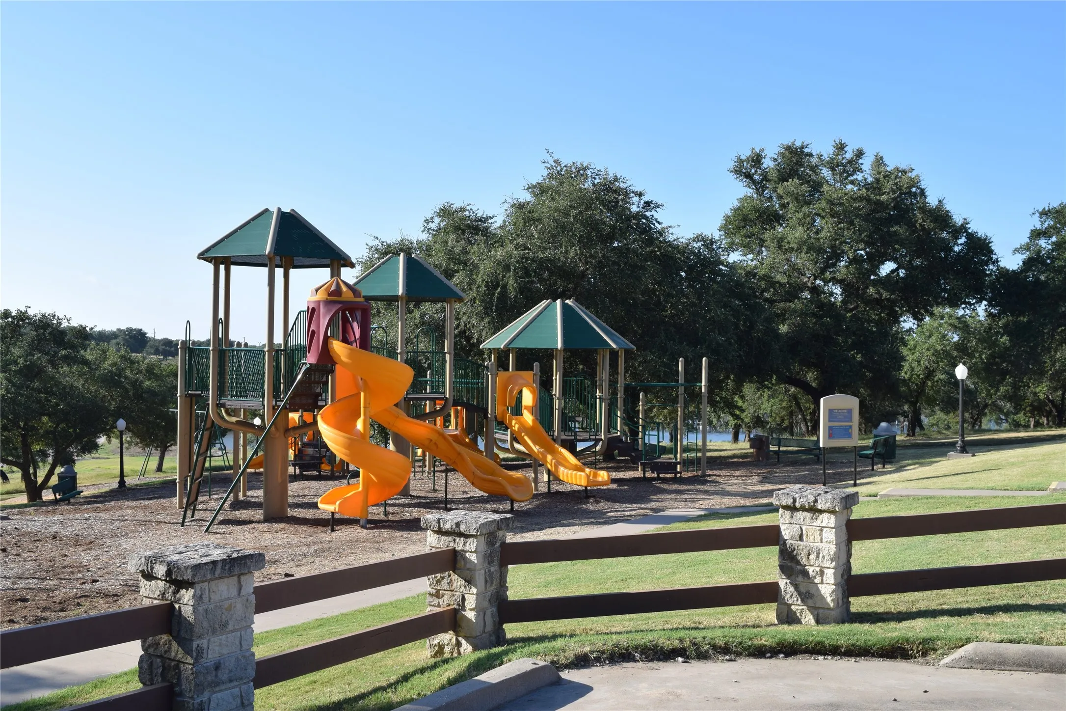 View of community jungle gym
