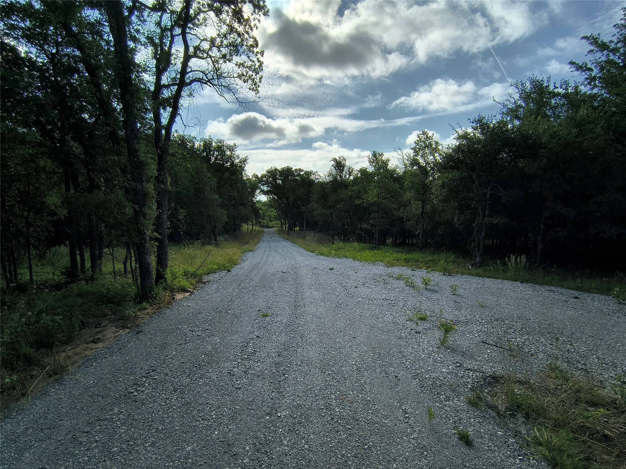 Walking up the road toward the County Road