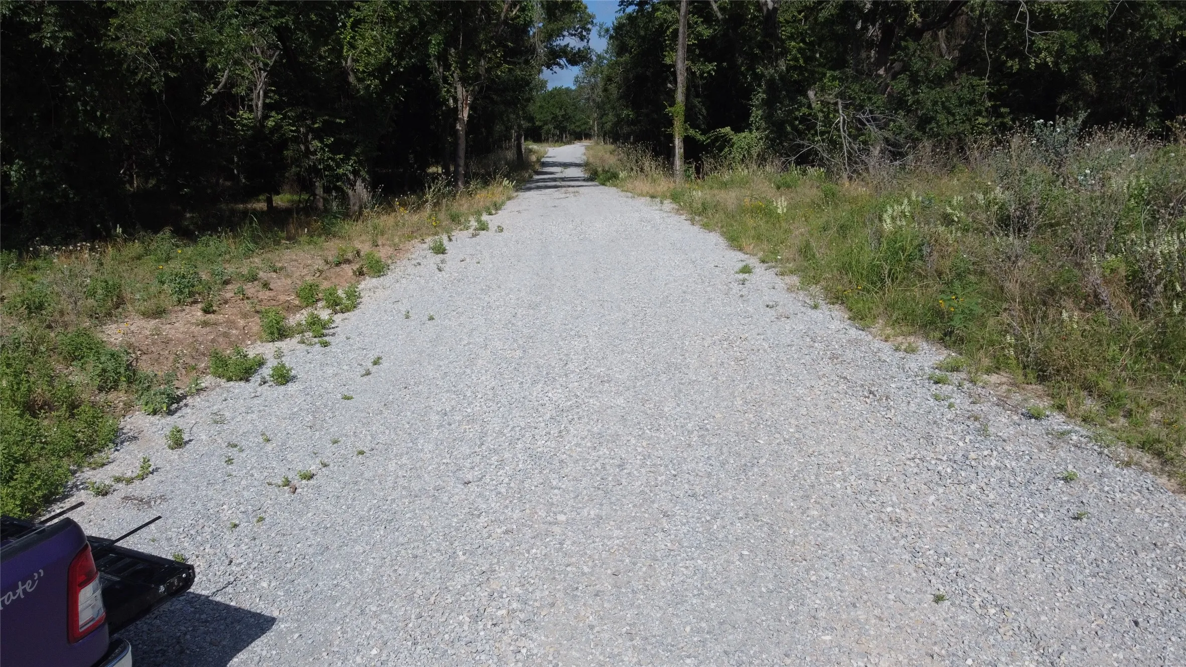 Entering the property from the county road. This is a 50-year road.